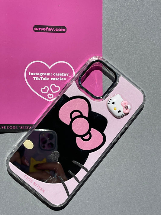 3D Hellokitty Pink Mirror Cute Kawaii Phone Case #0121