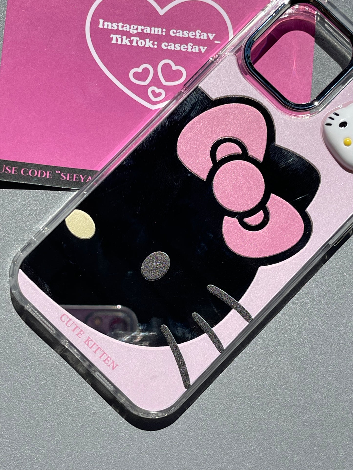 3D Hellokitty Pink Mirror Cute Kawaii Phone Case #0121