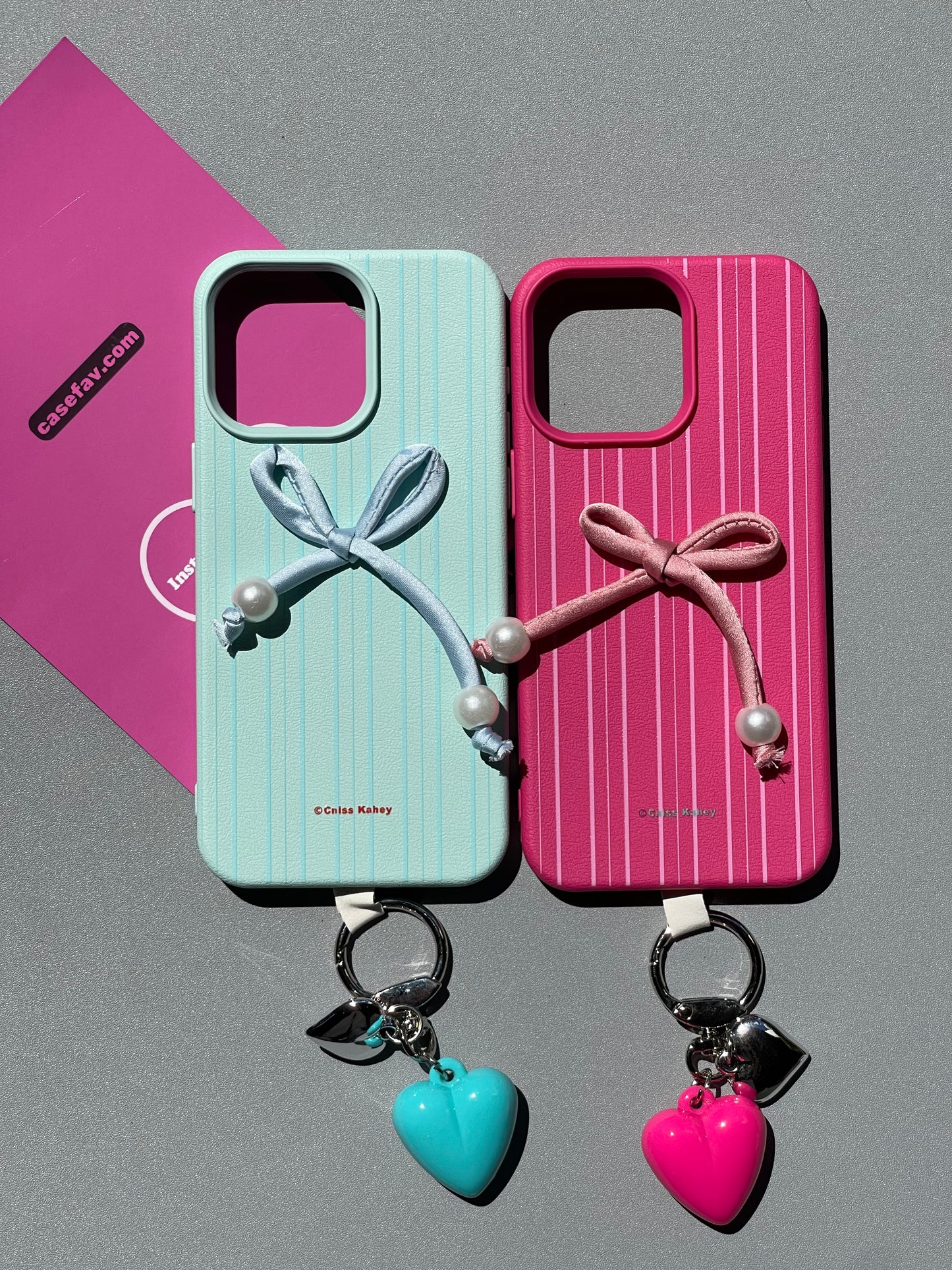 Bow Tie with Heart Pendant Cute Kawaii Phone Case #0252