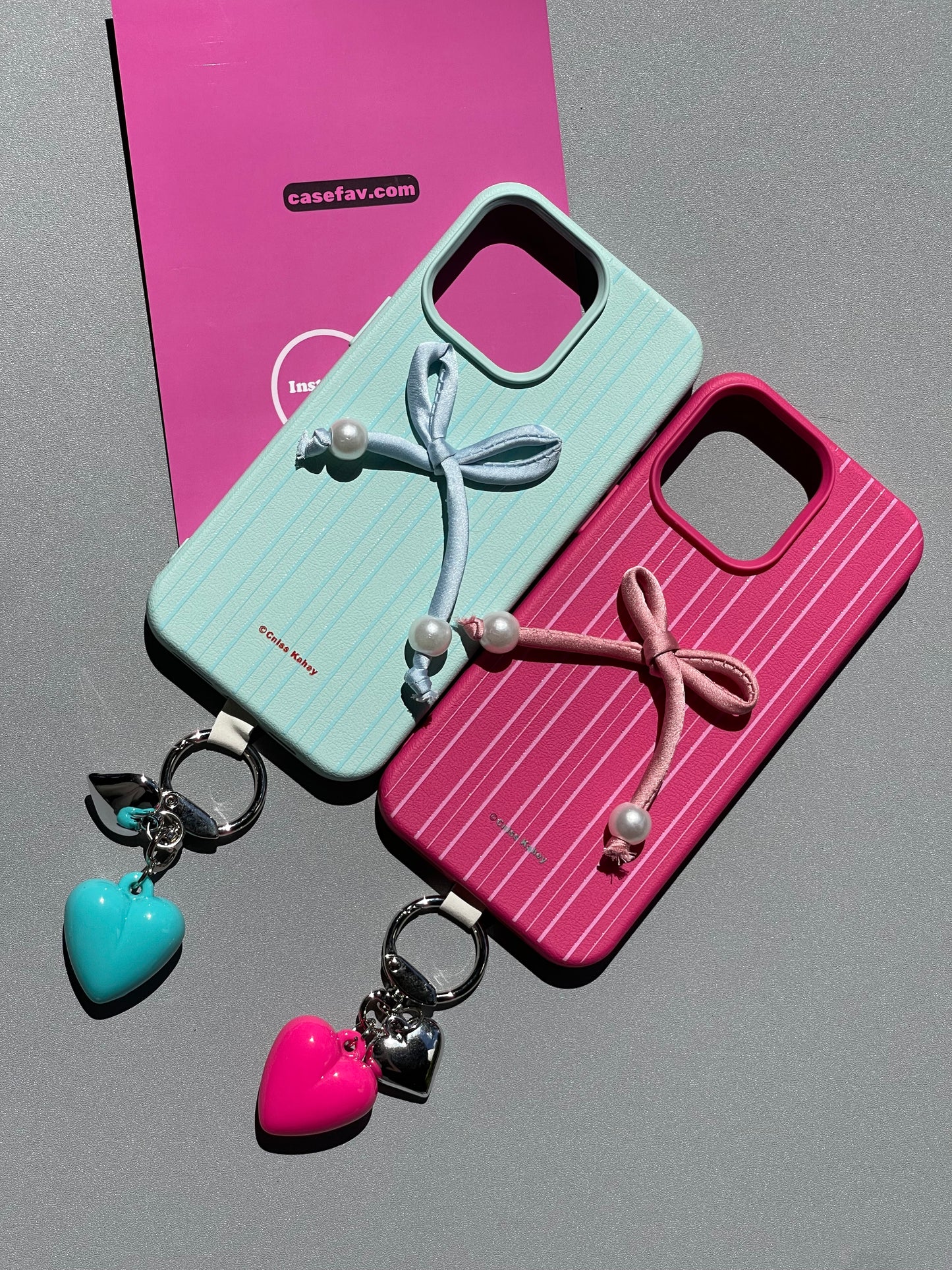 Bow Tie with Heart Pendant Cute Kawaii Phone Case #0252