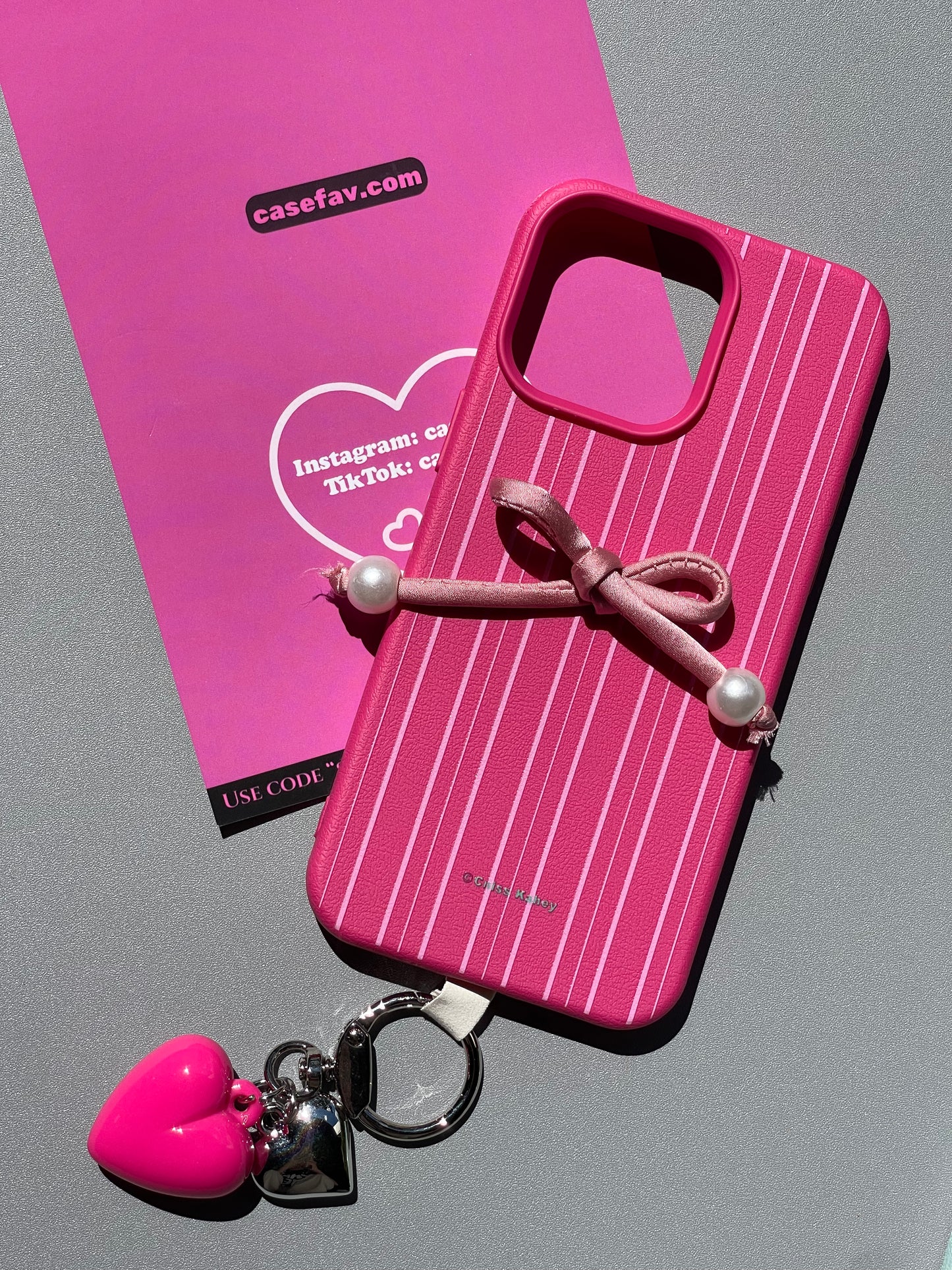 Bow Tie with Heart Pendant Cute Kawaii Phone Case #0252