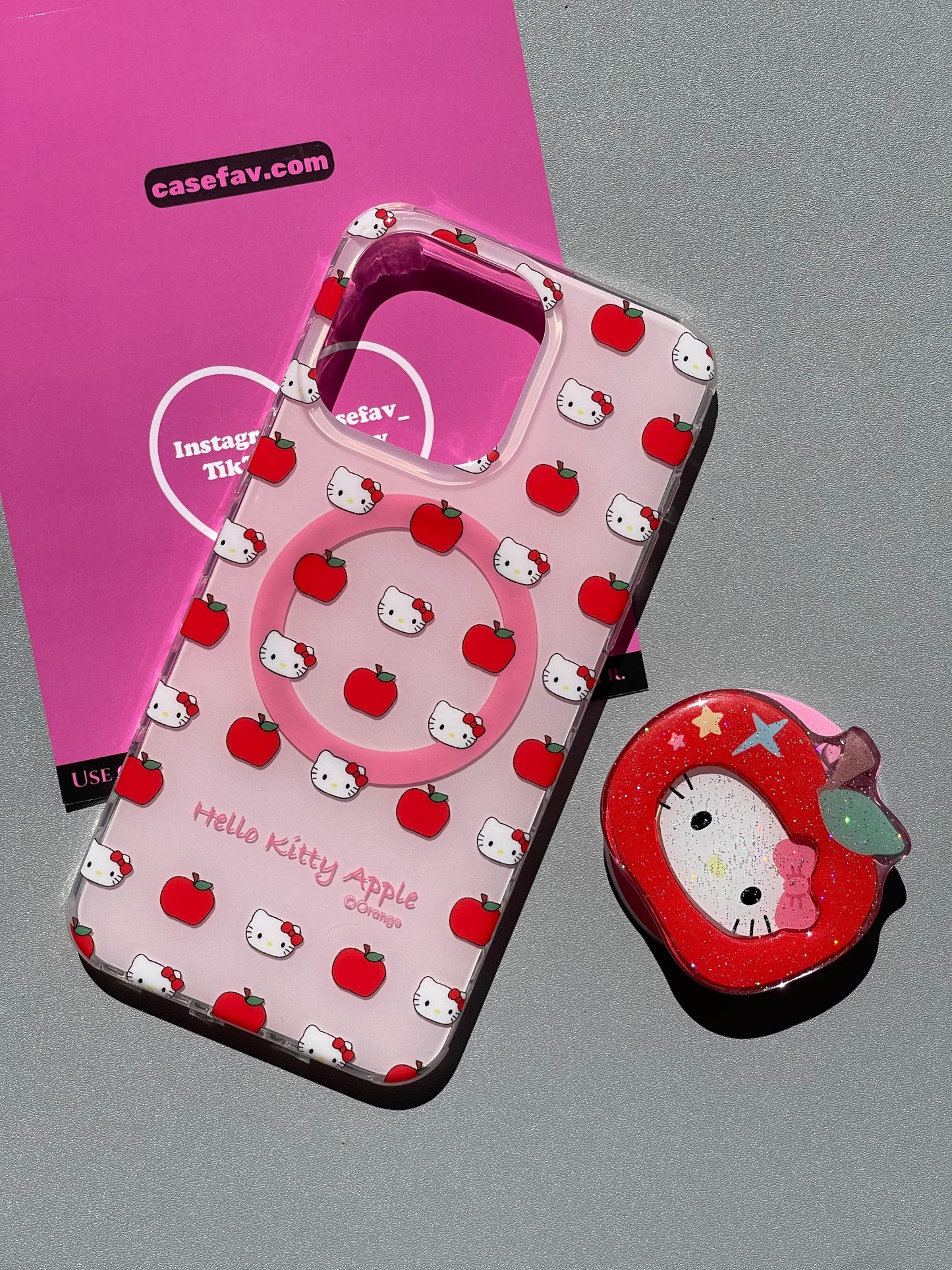 Hellokitty Apple MagSafe Case Apple Hellokitty Shape MagSafe Stand Holder / Phone Grip #0124