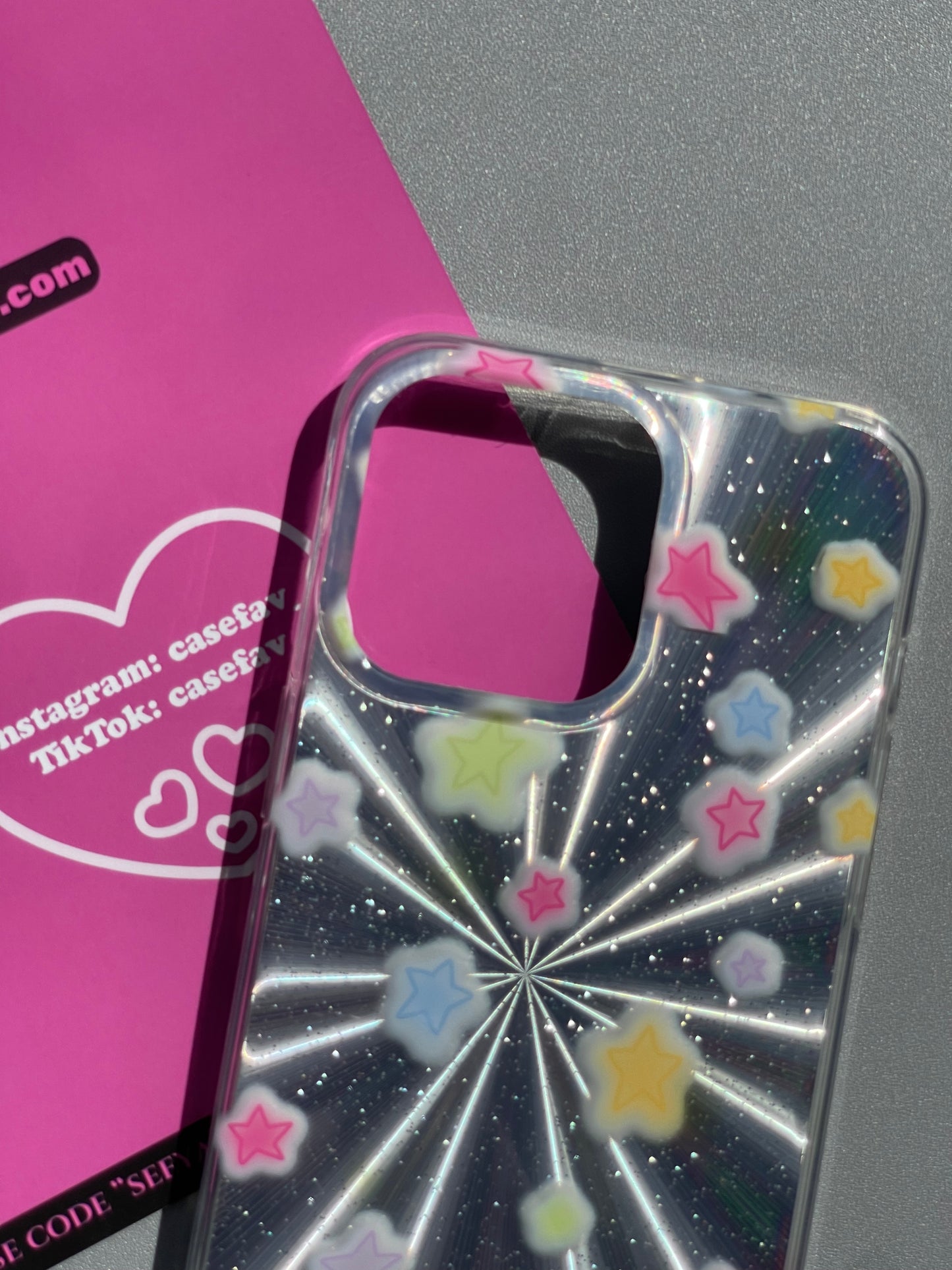 Colorful Stars Silver Laser Cute Kawaii Phone Case #0190