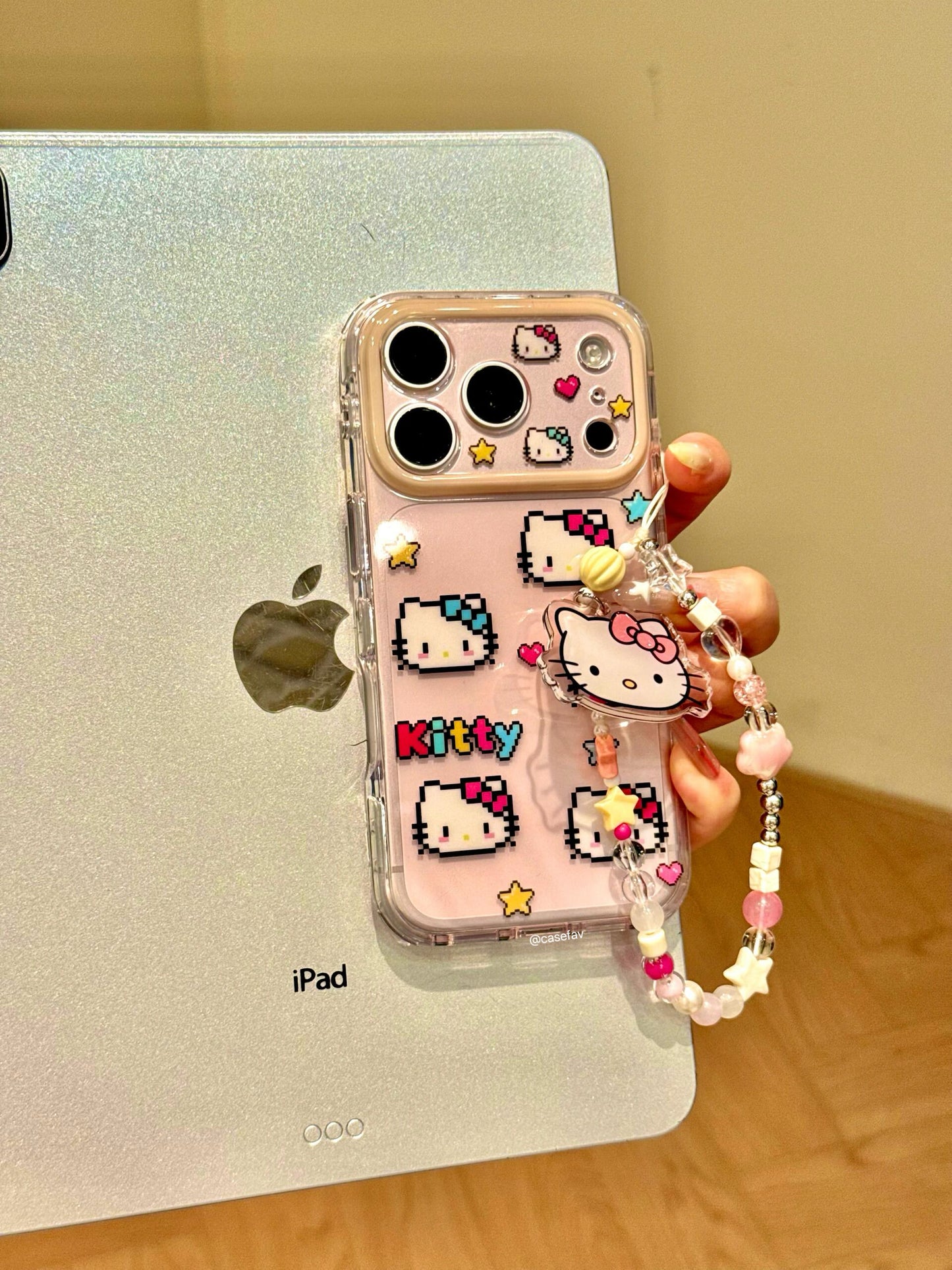 Hellokitty Clear Pixels Pattern Cute Kawaii Phone Case #602