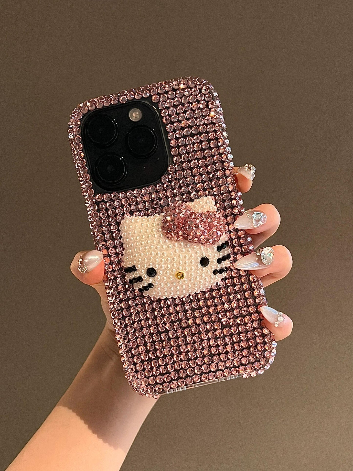 Hellokitty Pink Handmade Diamond Rhinestone Phone Case #0018