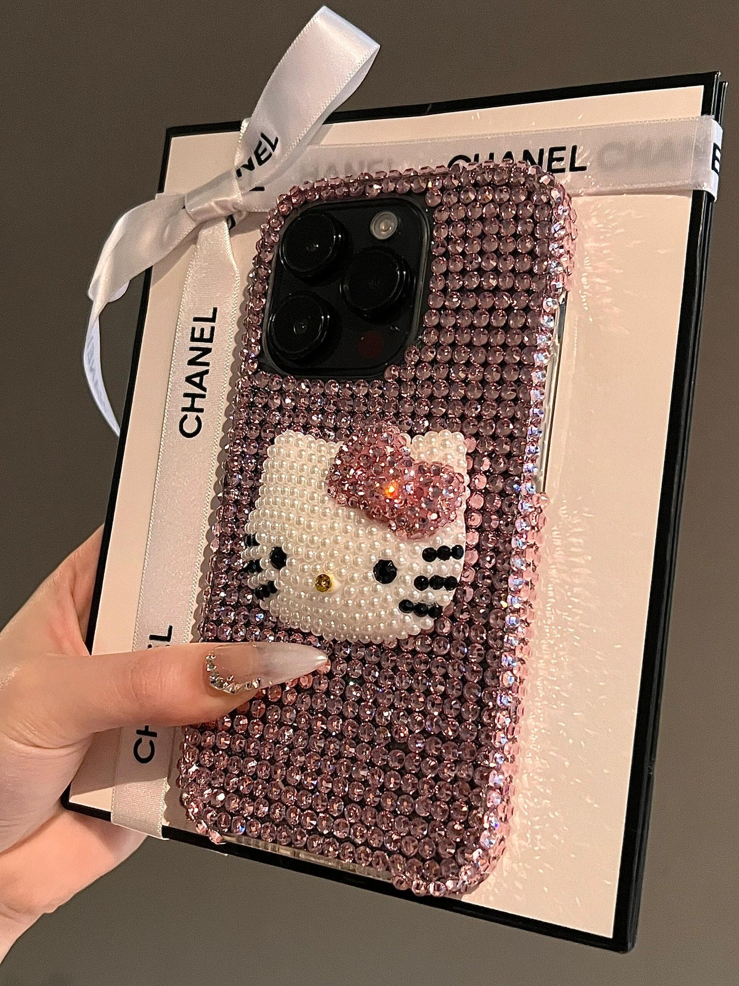 Hellokitty Pink Handmade Diamond Rhinestone Phone Case #0018