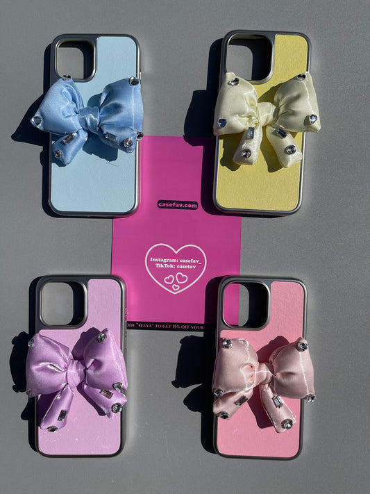 Plush 3D Bow Cute Kawaii Phone Case #0321