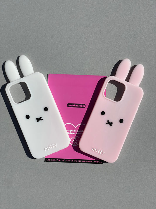 Miffy Shape Silicone Cute Kawaii Phone Case  #0323