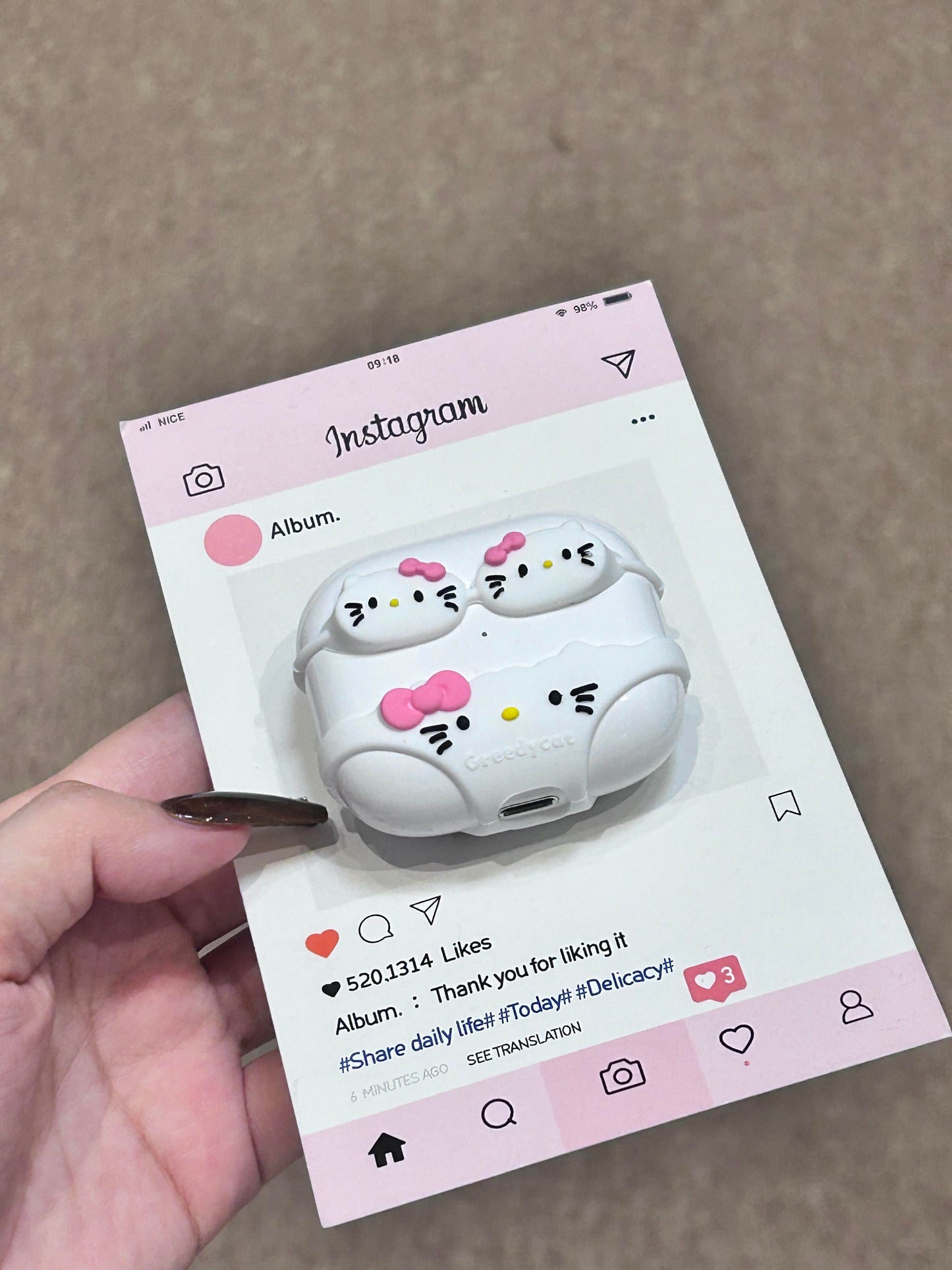 Hellokitty White Bikini Shape Cute Kawaii AirPods Case #0146