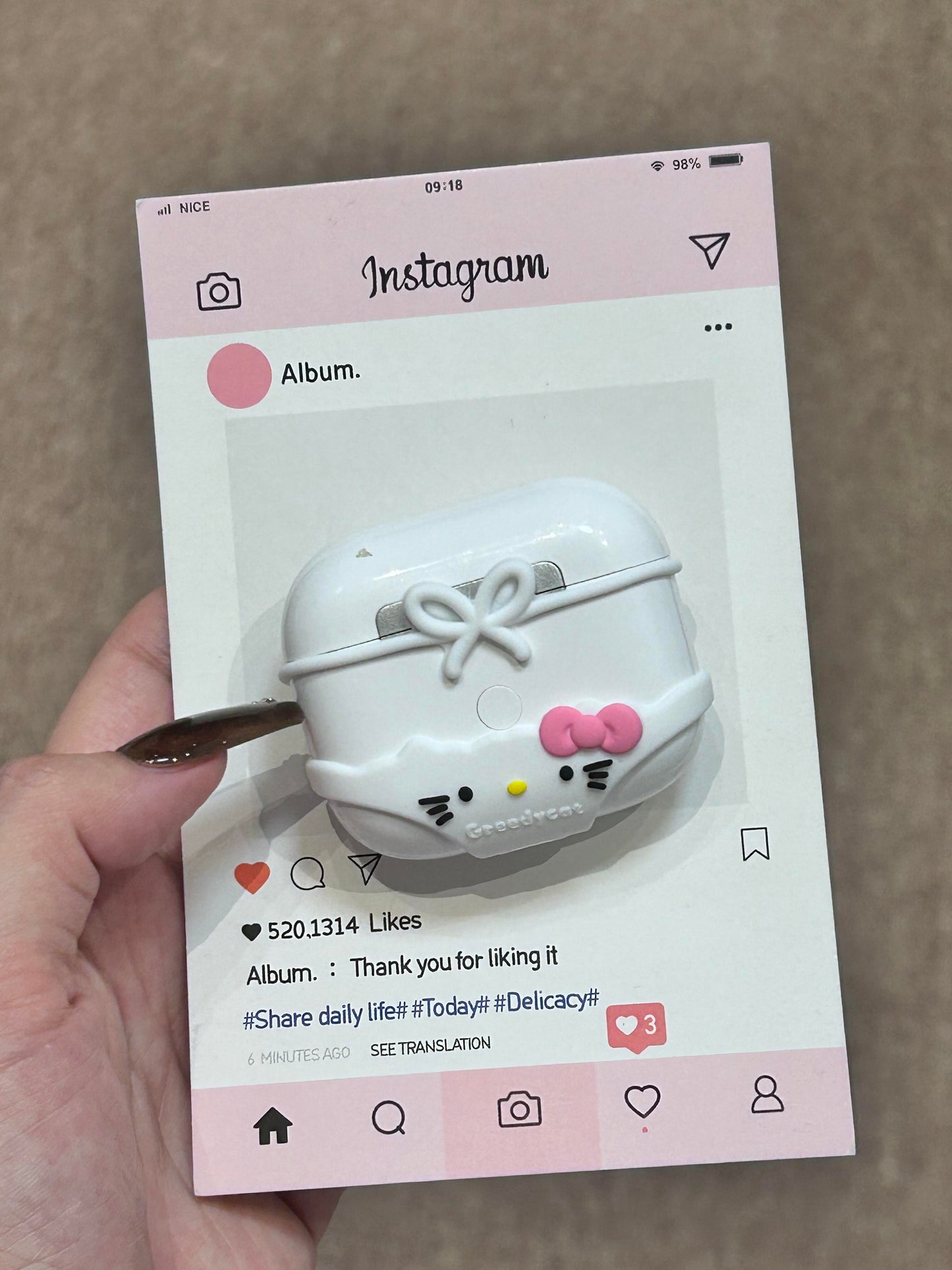 Hellokitty White Bikini Shape Cute Kawaii AirPods Case #0146