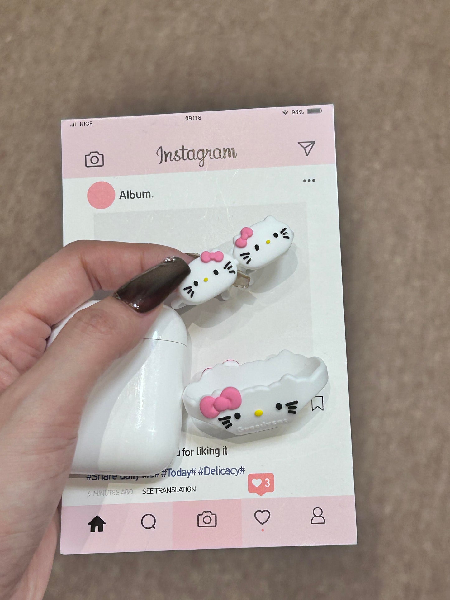 Hellokitty White Bikini Shape Cute Kawaii AirPods Case #0146