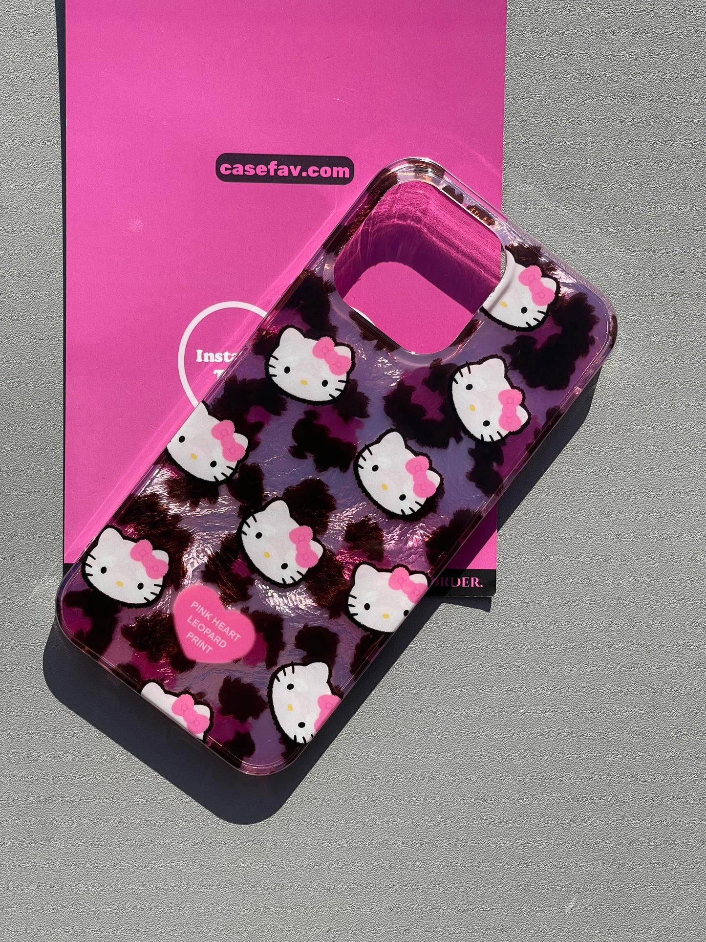 Hellokitty Pink Leopard Shell Texture Cute Kawaii Phone Case #0328