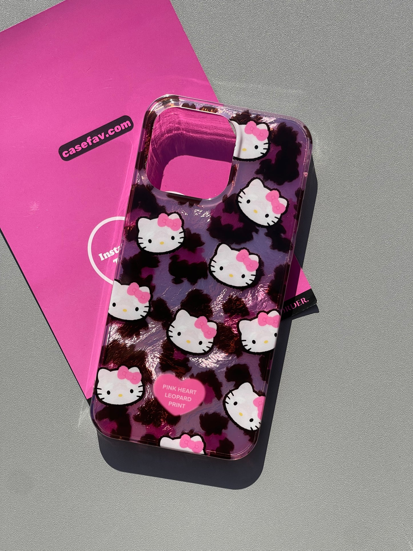 Hellokitty Pink Leopard Shell Texture Cute Kawaii Phone Case #0328