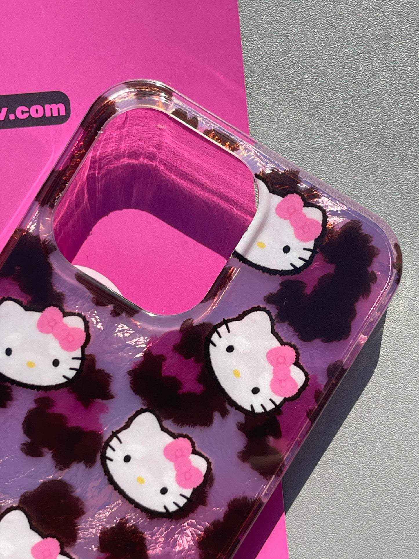 Hellokitty Pink Leopard Shell Texture Cute Kawaii Phone Case #0328