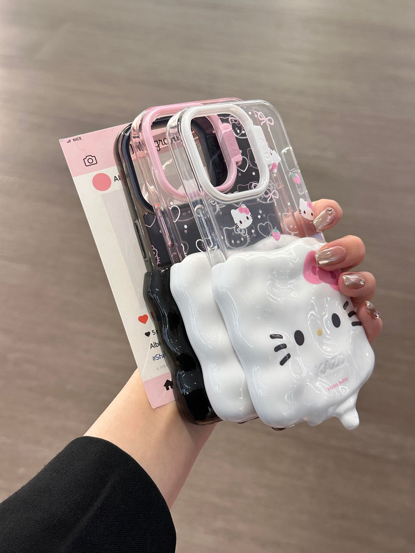 Hellokitty White Jelly Shape Removable Cute Kawaii Phone Case  #0110