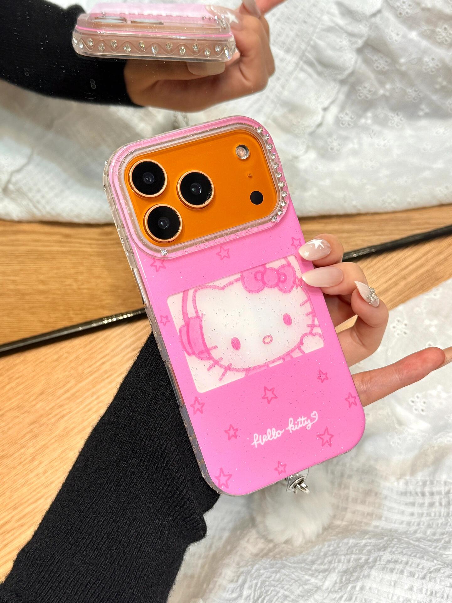 Hellokitty Pink Glitter Cute Kawaii Phone Case #0554