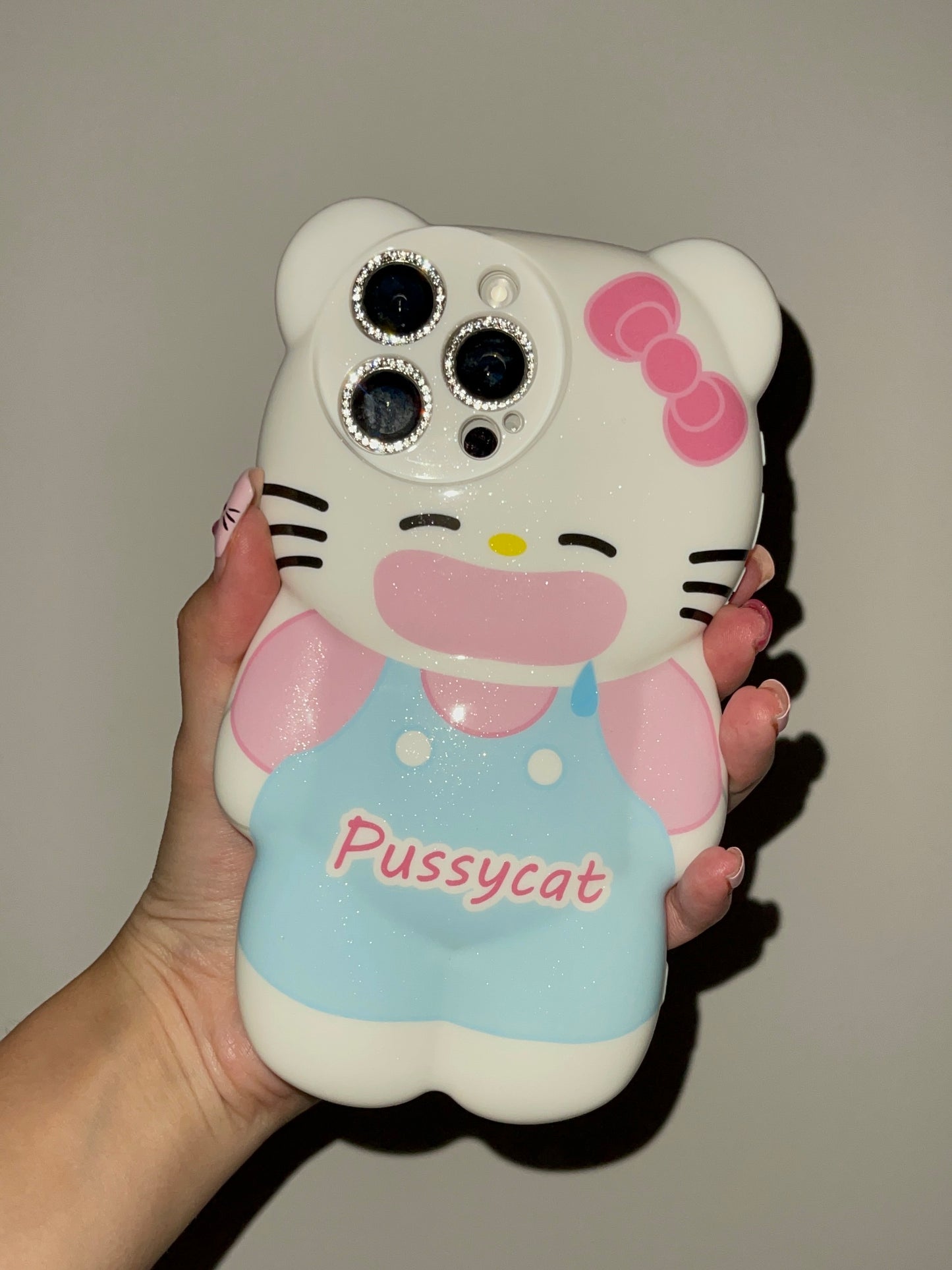 3D bear-shaped Drooling Hellokitty Cute Kawaii Phone Case #0182