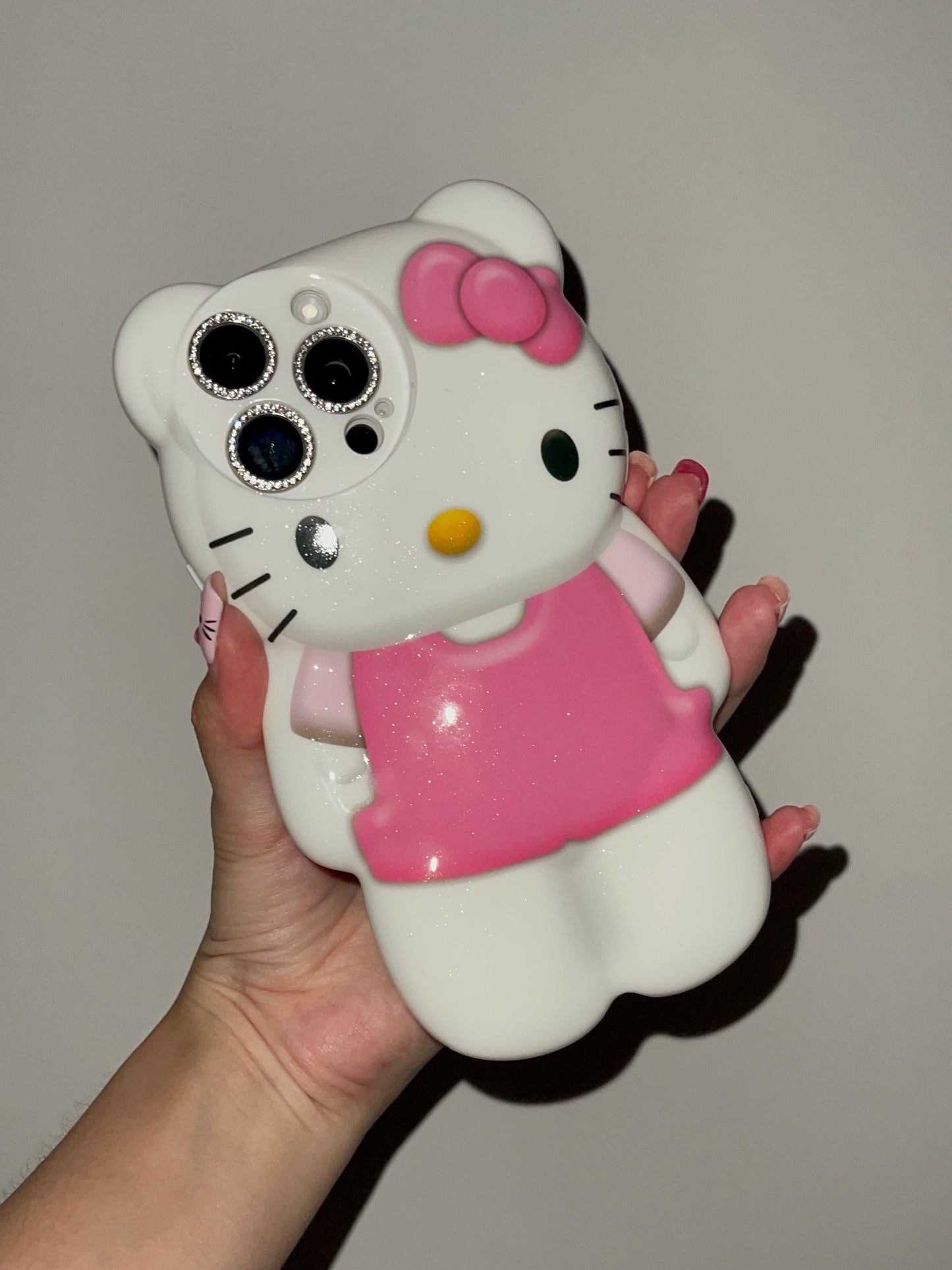 3D bear-shaped Pink Hellokitty Cute Kawaii Phone Case #0184