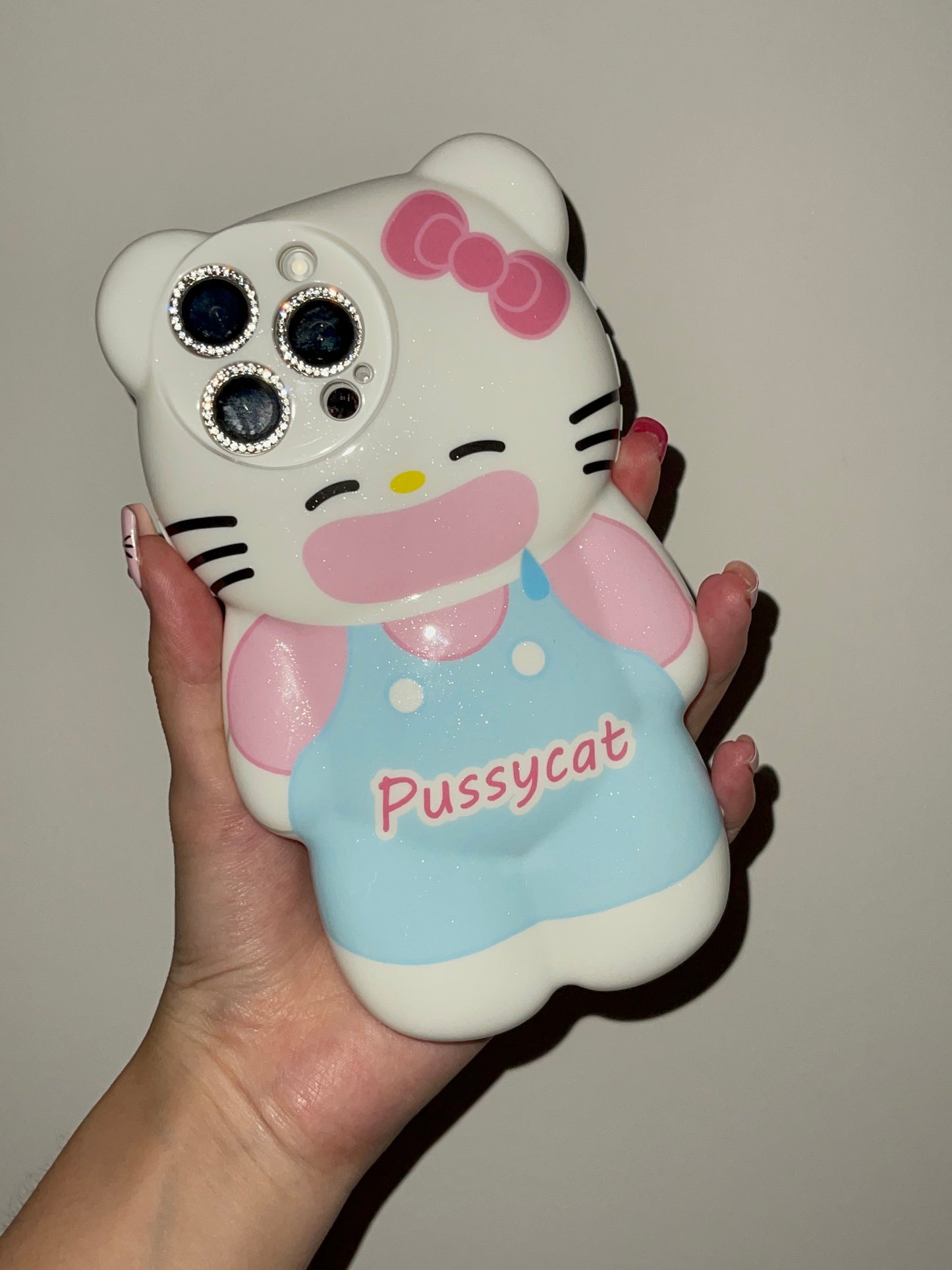 3D bear-shaped Drooling Hellokitty Cute Kawaii Phone Case #0182