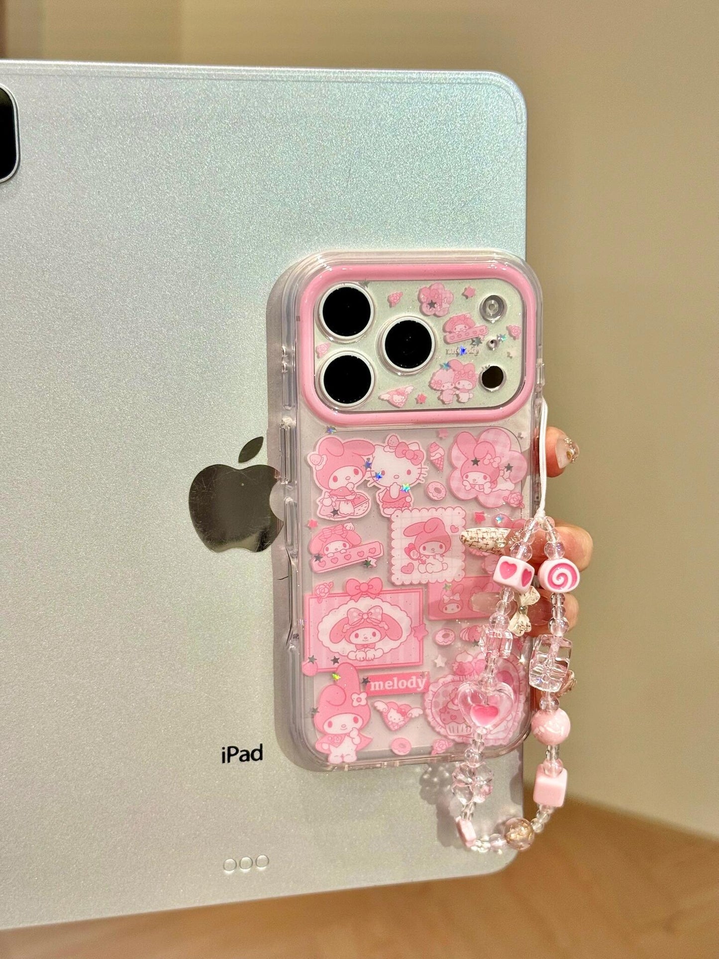 Hellokitty and Mymelody Pink Cute Kawaii Phone Case #0592