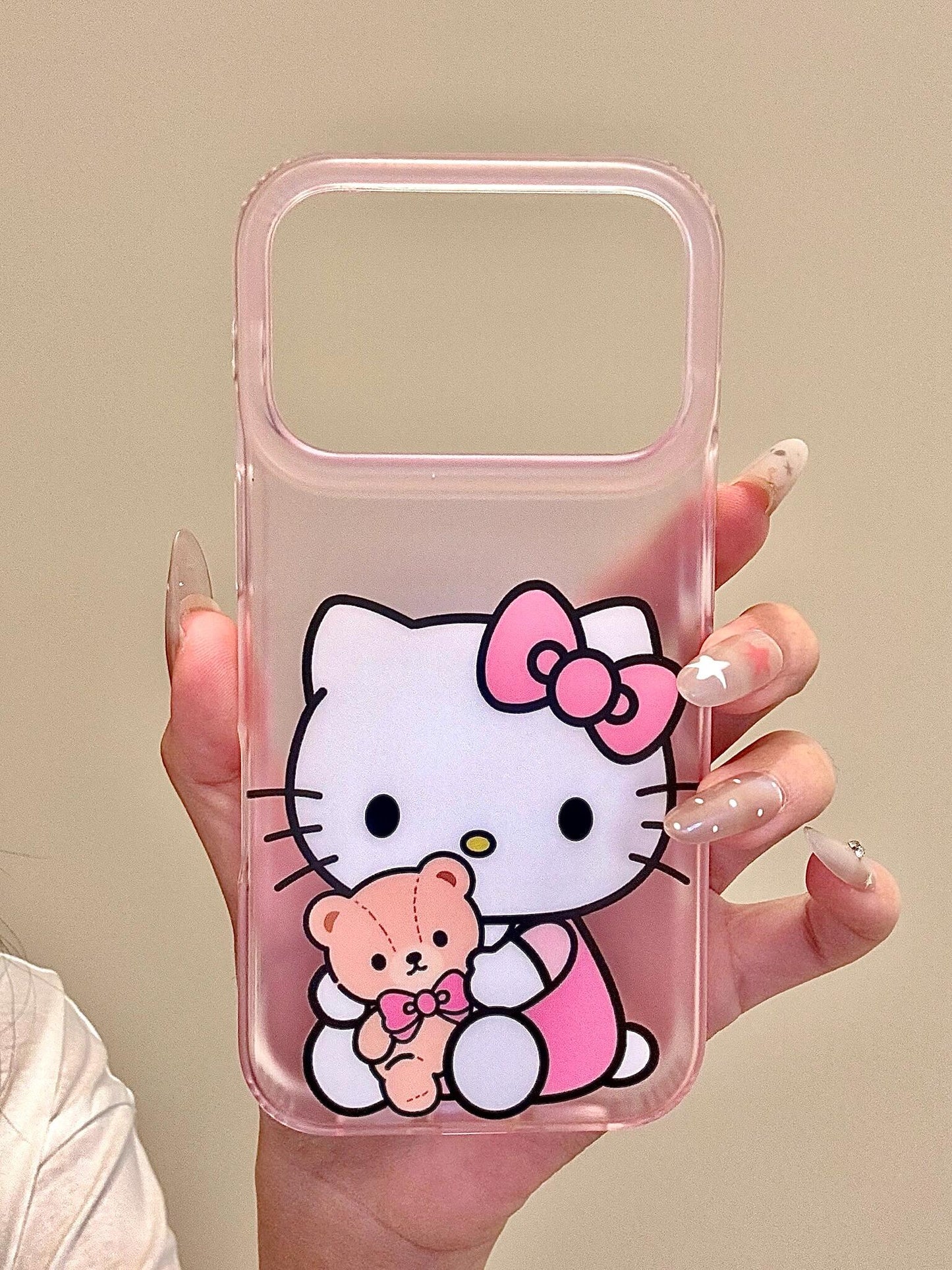 Hello Kitty Teddy Bear Pink iPhone Case #641