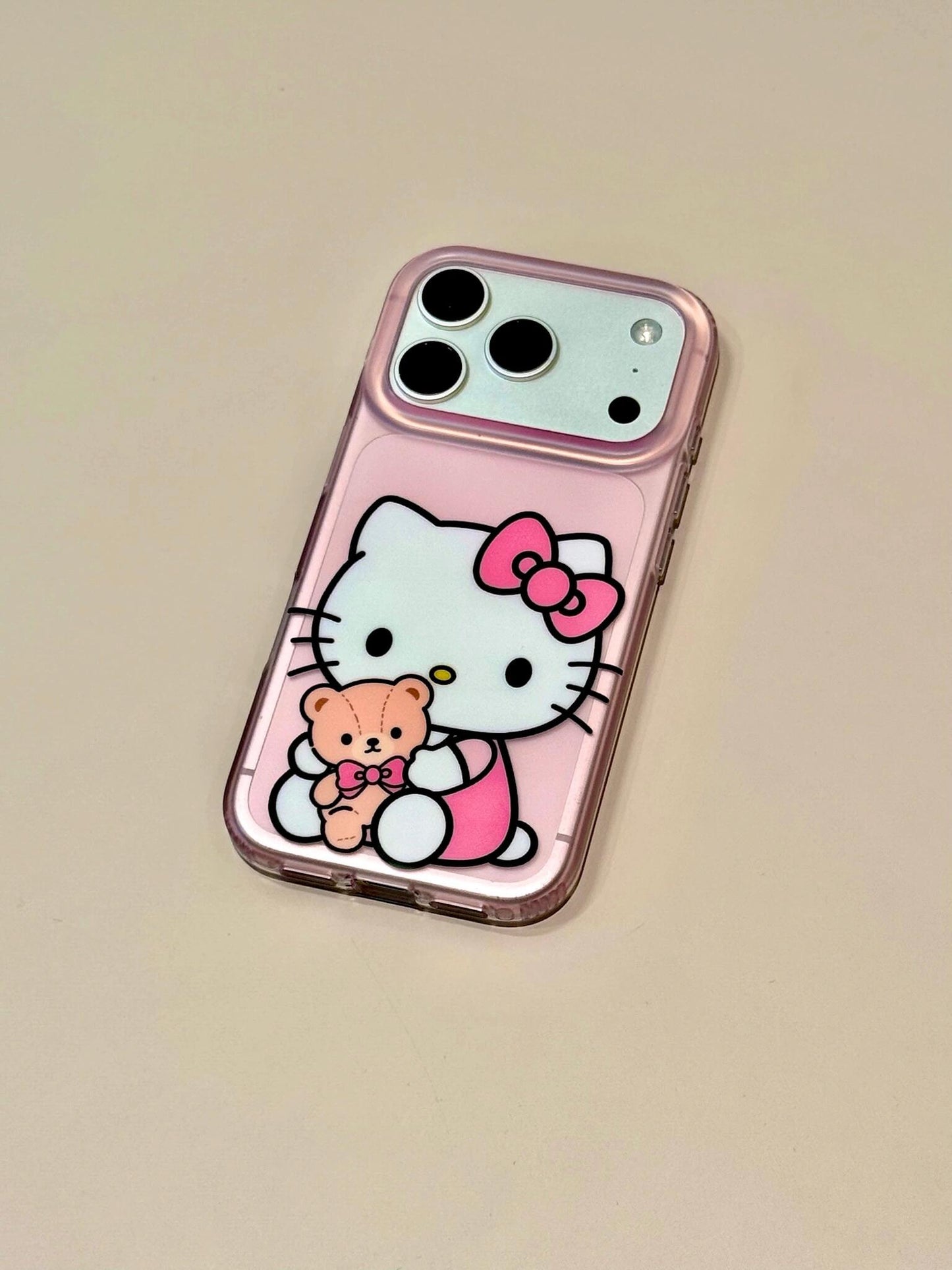 Hello Kitty Teddy Bear Pink iPhone Case #641