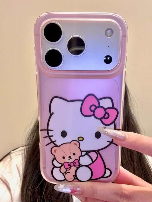 Hello Kitty Teddy Bear Pink iPhone Case #641