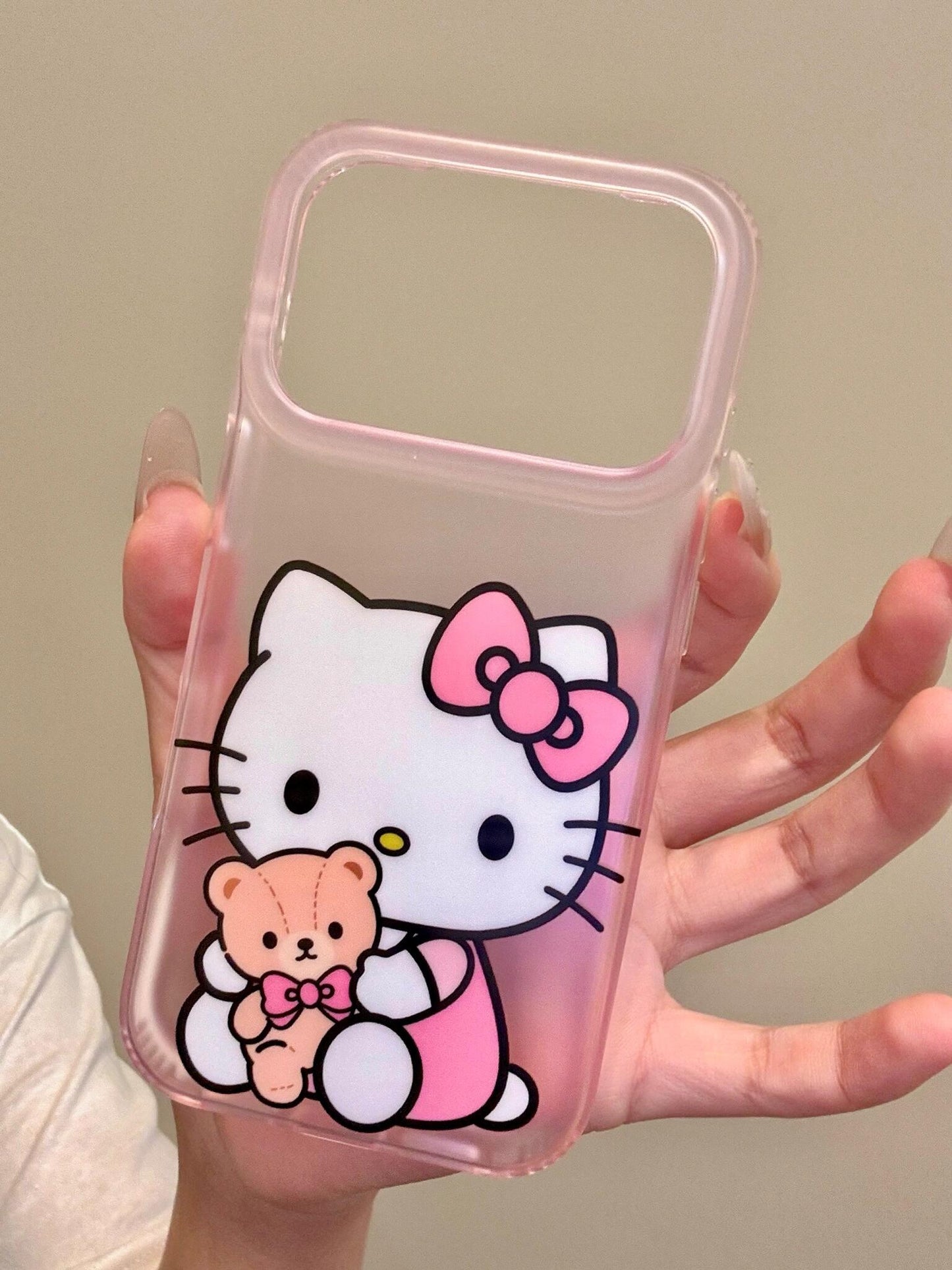 Hello Kitty Teddy Bear Pink iPhone Case #641