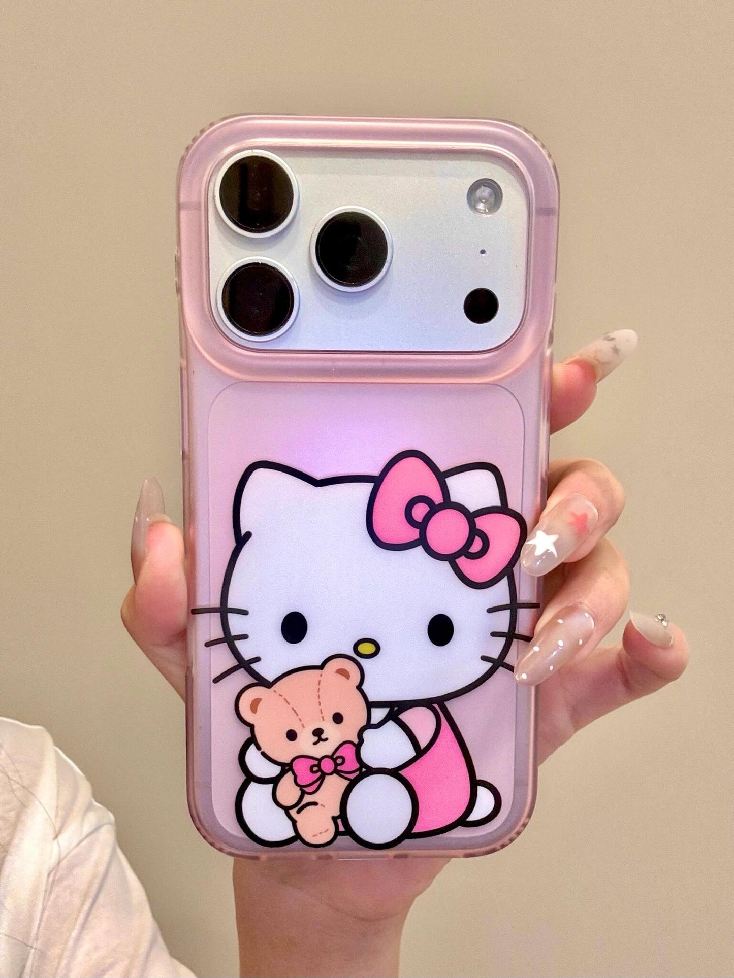 Hello Kitty Teddy Bear Pink iPhone Case #641