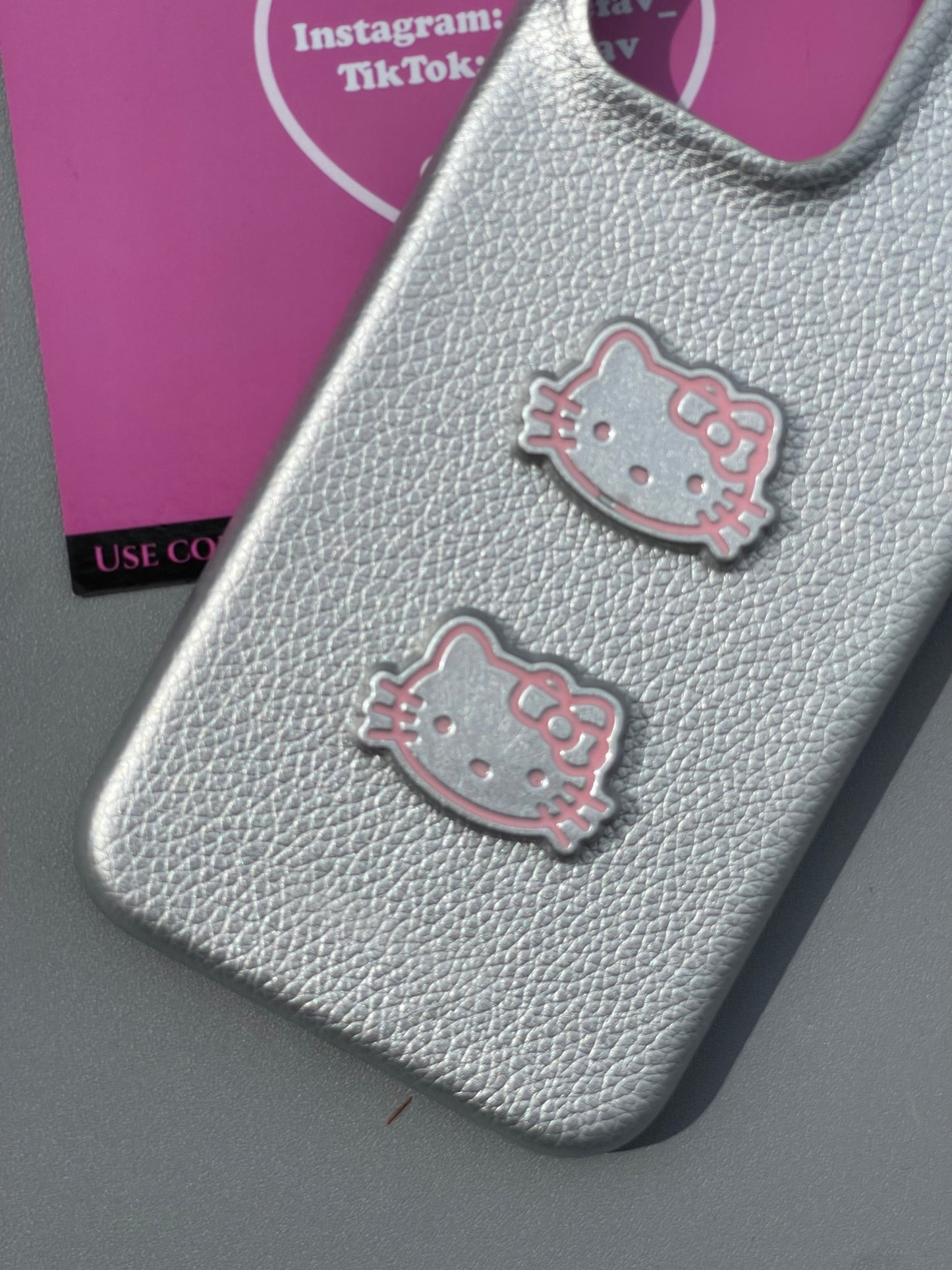 3D Hellokitty Silver Glitter Cute Kawaii Phone Case #0245