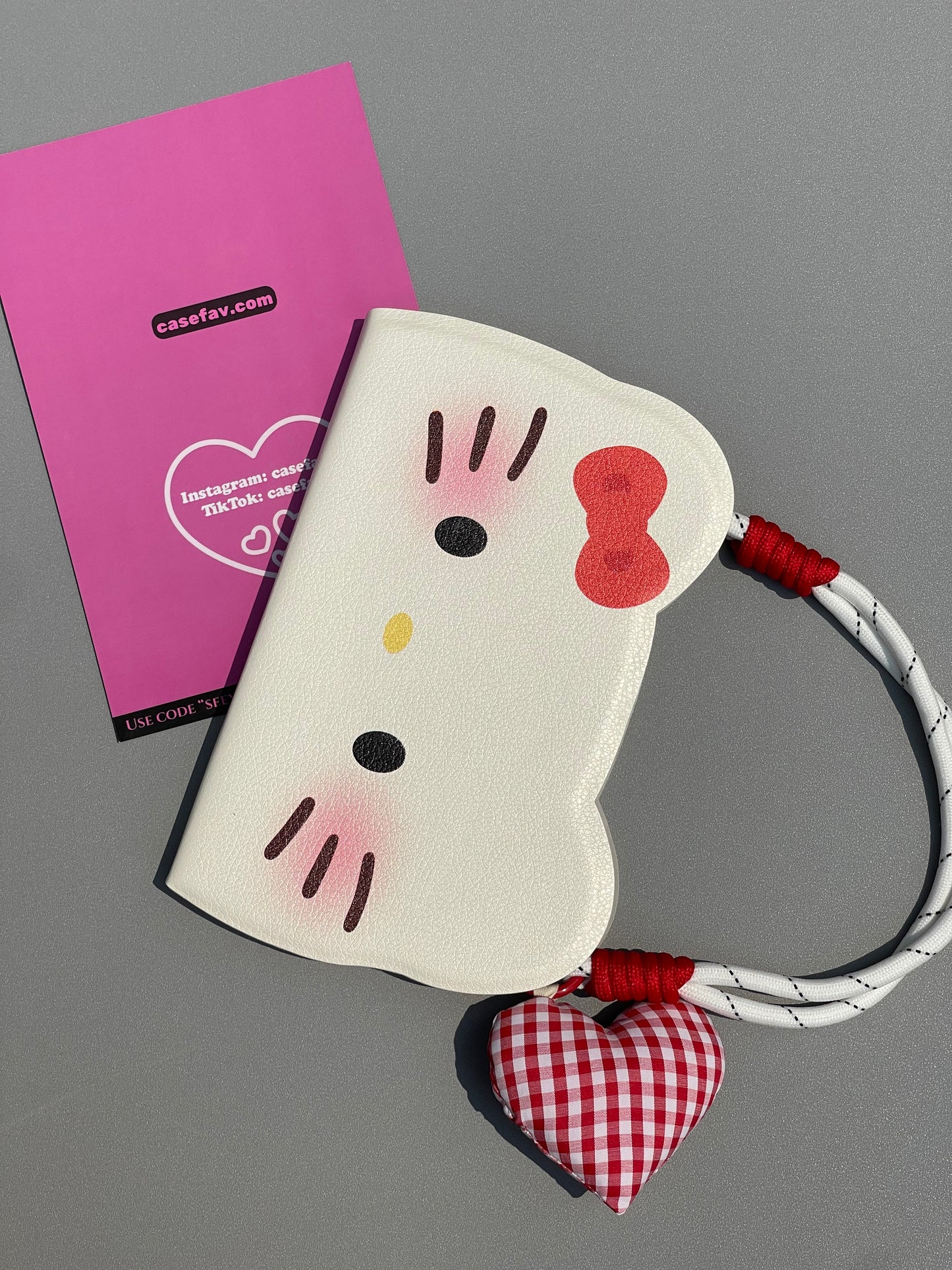 Hellokitty Shape White Flip Phone Case Cute Kawaii Phone Case With Chain#0225