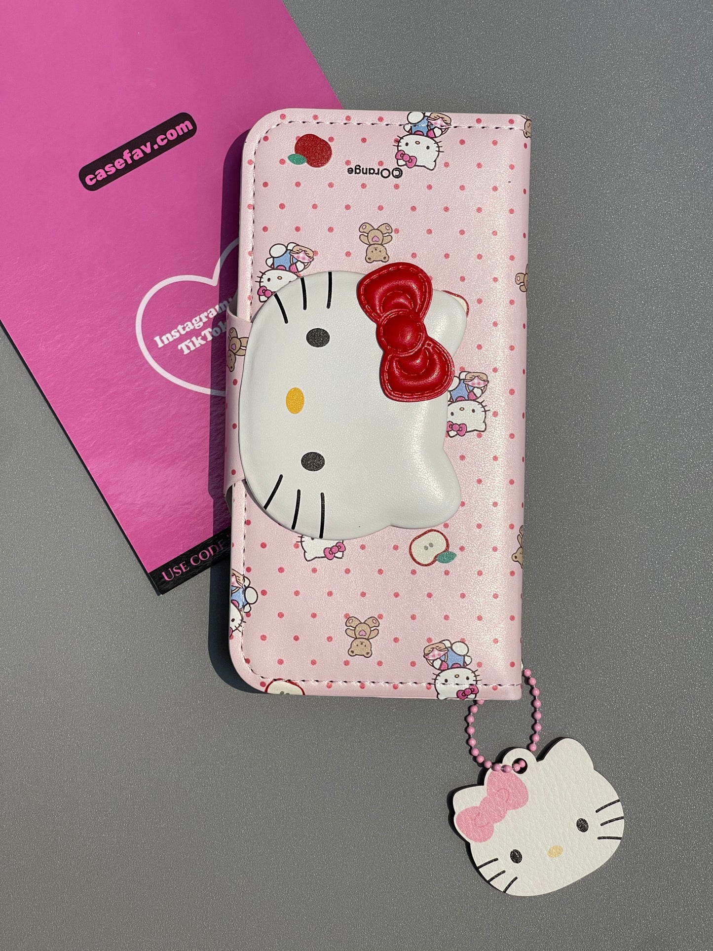 Hellokitty Shape Pink Flip Phone Case Cute Kawaii Phone Case #0193