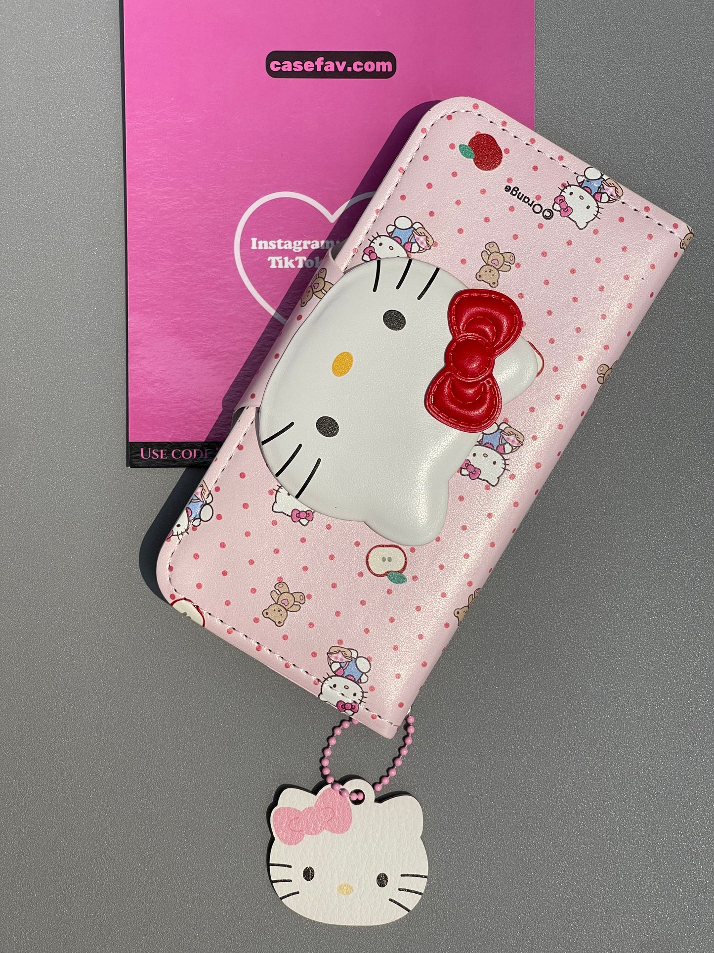 Hellokitty Shape Pink Flip Phone Case Cute Kawaii Phone Case #0193