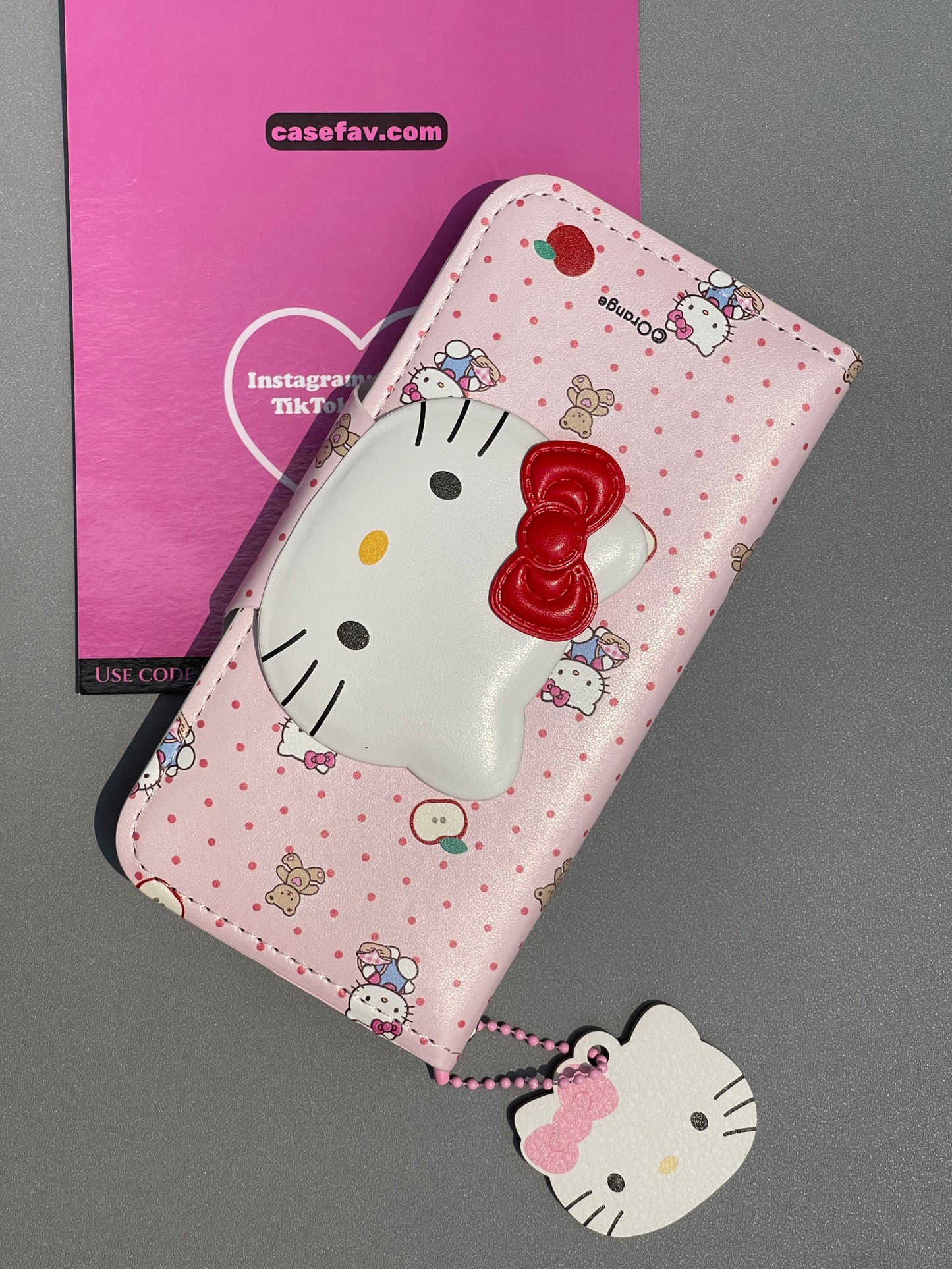 Hellokitty Shape Pink Flip Phone Case Cute Kawaii Phone Case #0193