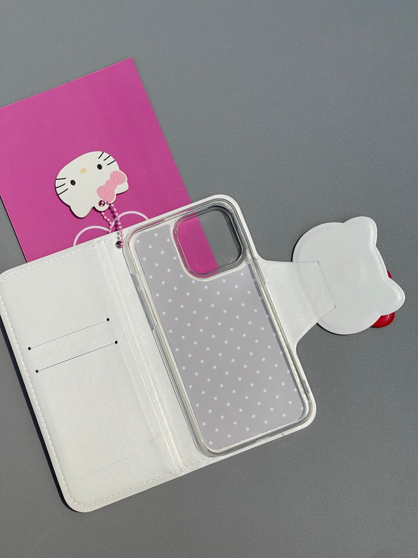 Hellokitty Shape Pink Flip Phone Case Cute Kawaii Phone Case #0193