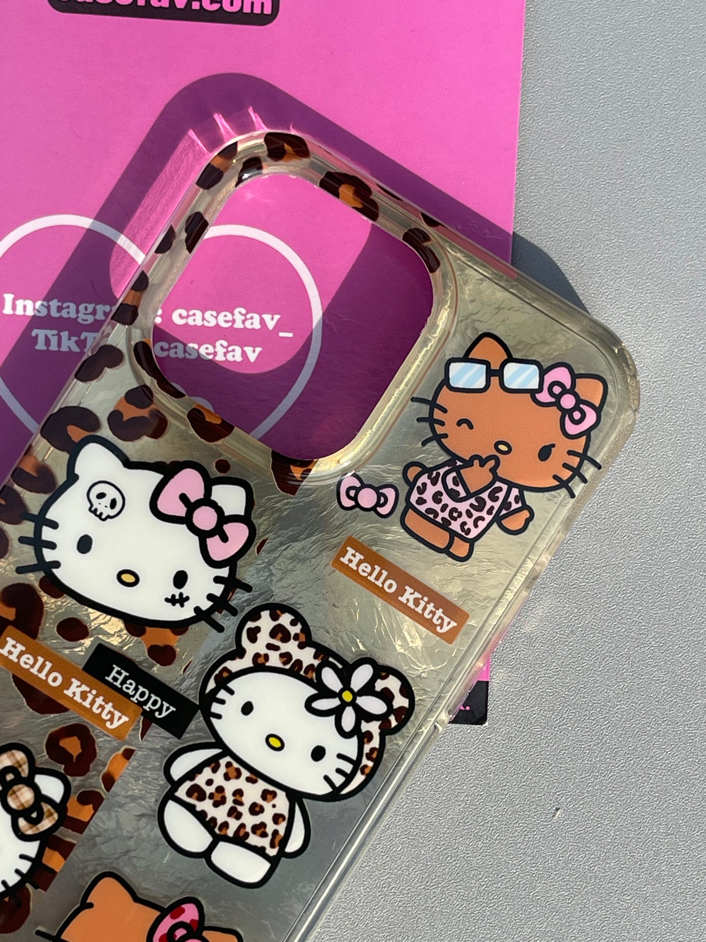 Hellokitty Leopard Print Shell Cute Kawaii Phone Case #0241