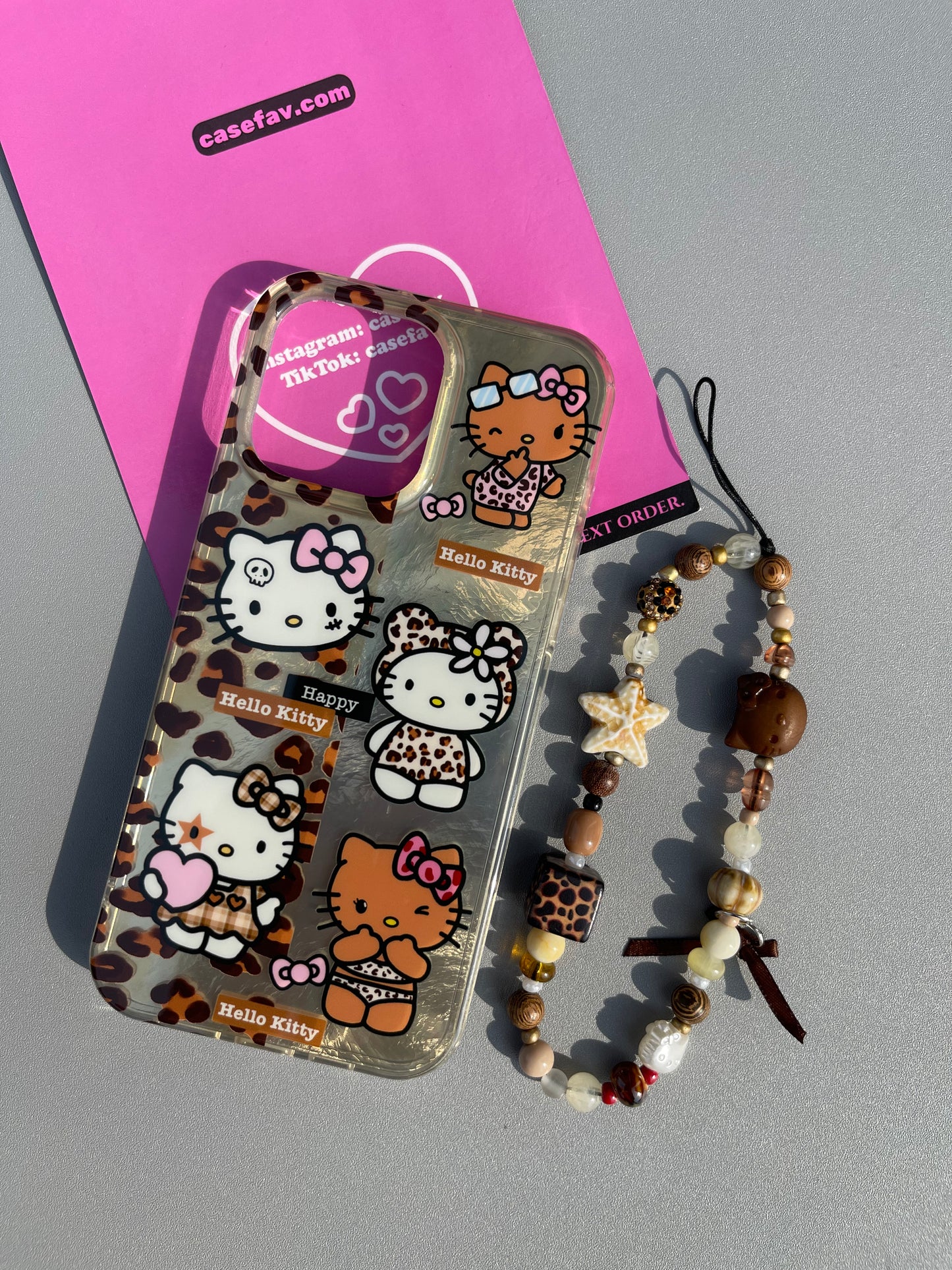 Hellokitty Leopard Print Shell Cute Kawaii Phone Case #0241