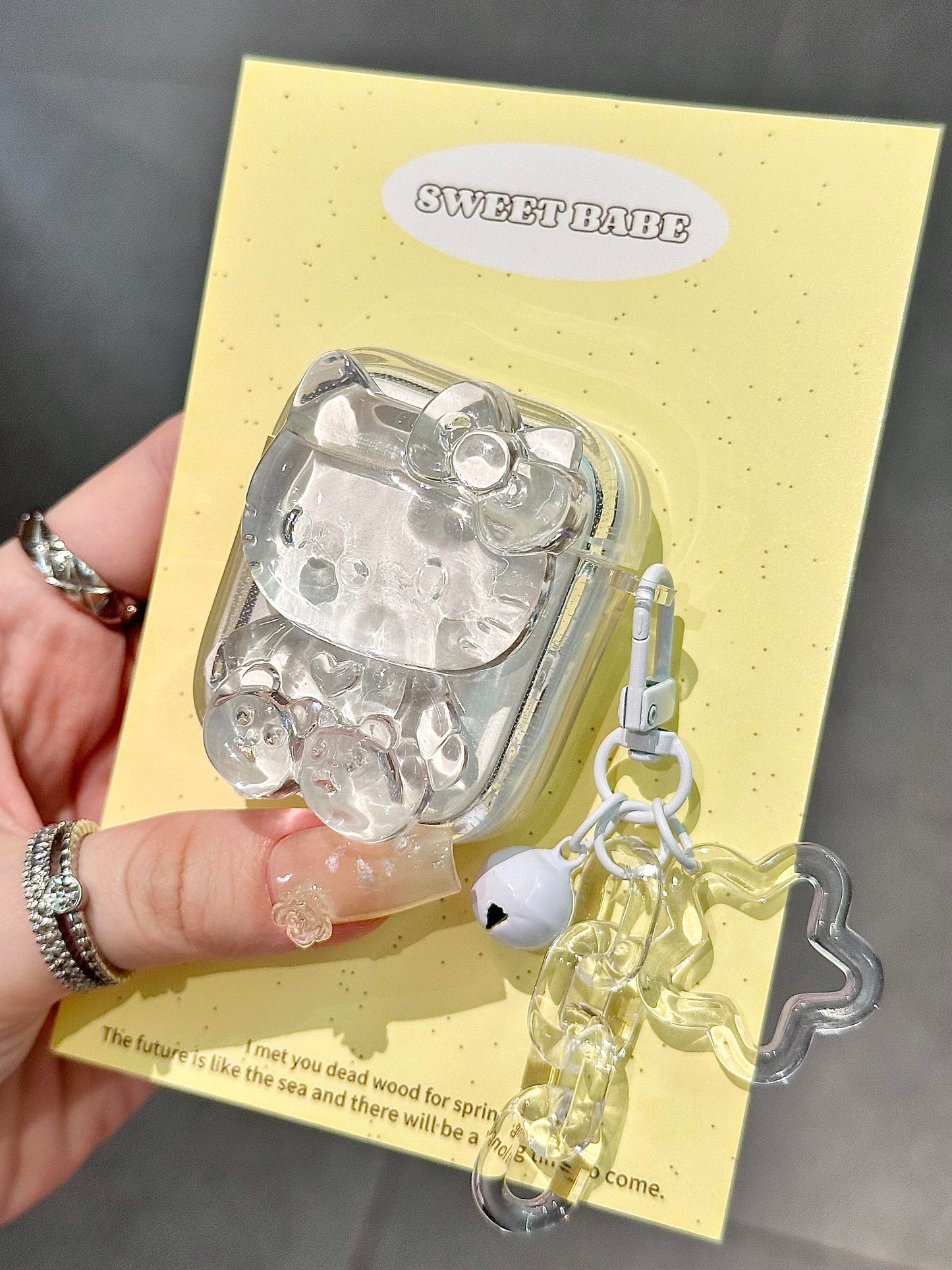 3D Hellokitty Clear Cute Kawaii AirPods Case #0238