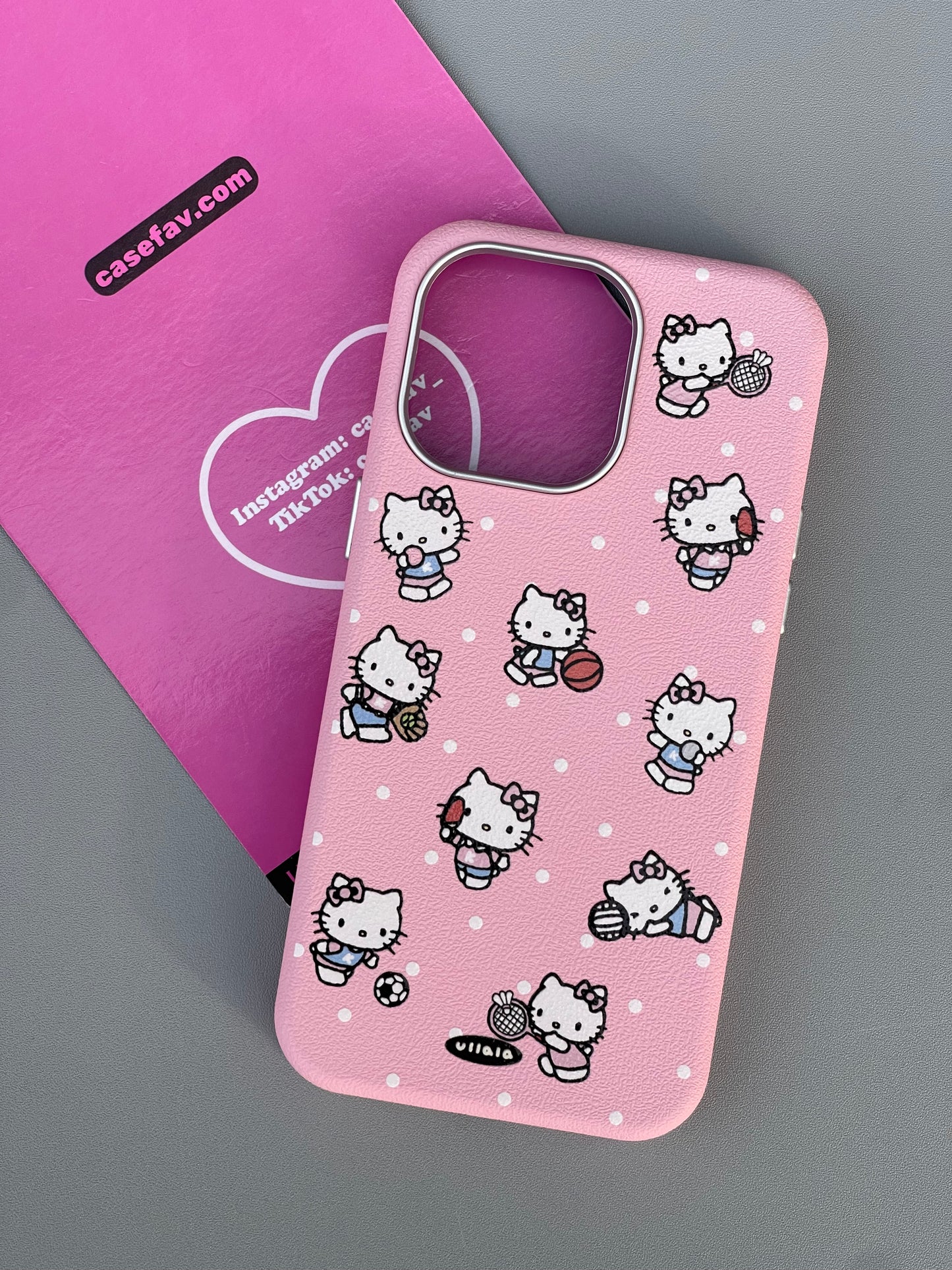 Hellokitty Pink PU Cute Kawaii Phone Case #0288