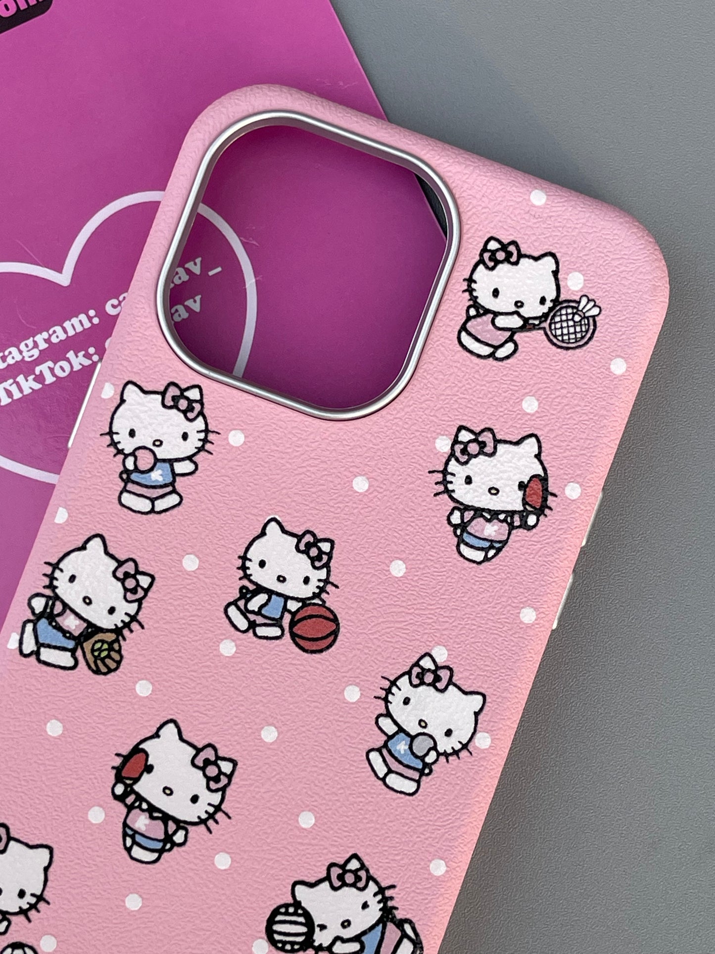 Hellokitty Pink PU Cute Kawaii Phone Case #0288