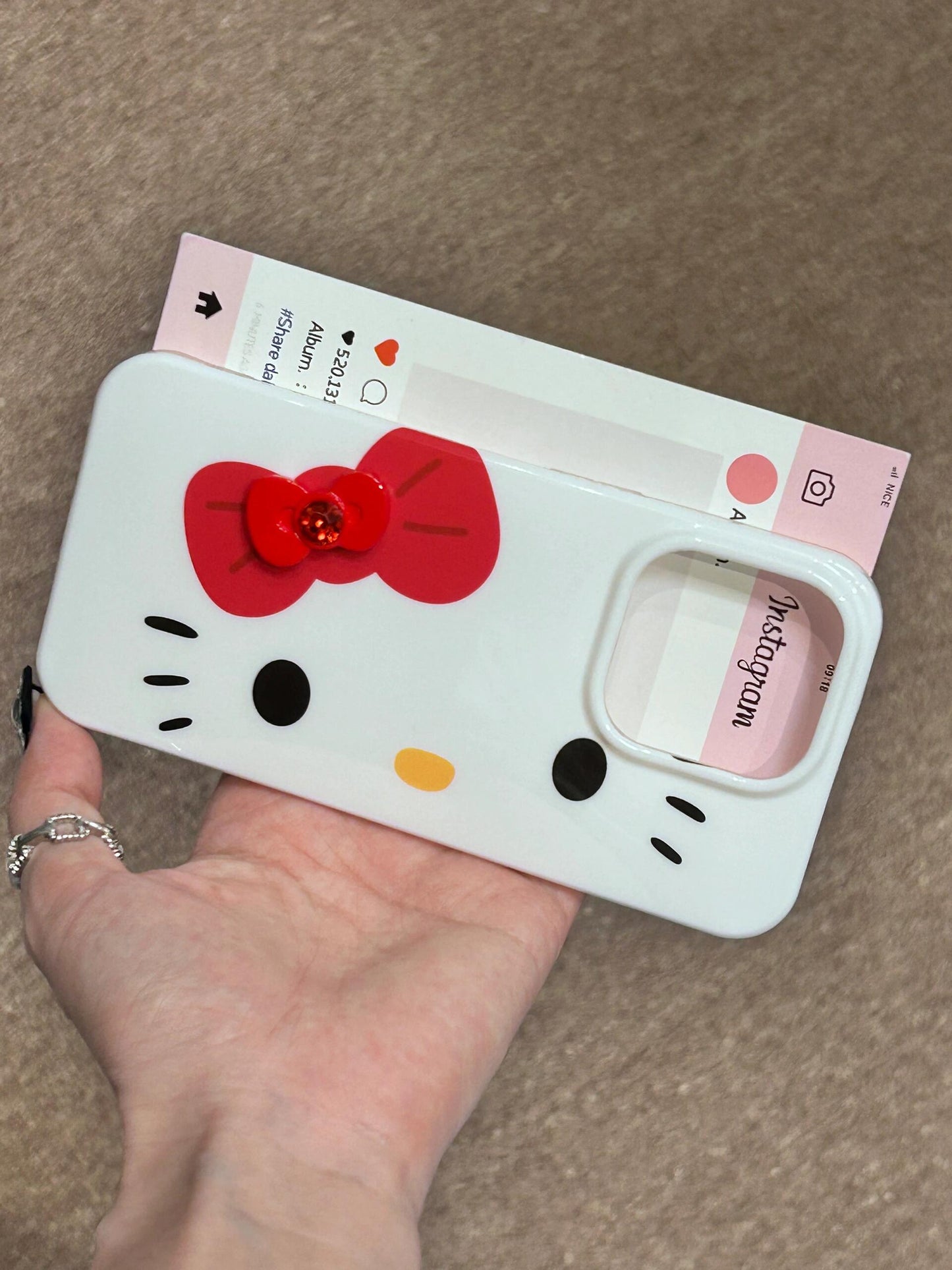 Hellokitty Face White Red Bowknot Cute Kawaii Phone Case #0041