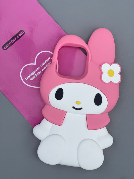 Mymelody Pink Shape Silicone Cute Kawaii Phone Case #0291