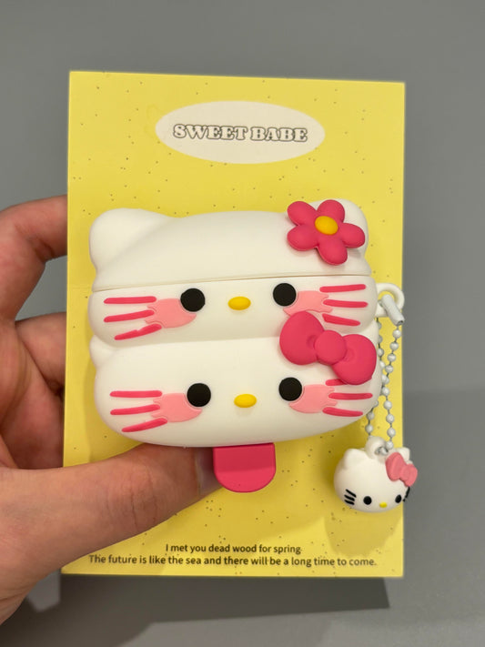 Hellokitty Ice Cream Shape Silicone Cute Kawaii AirPods Case #0166