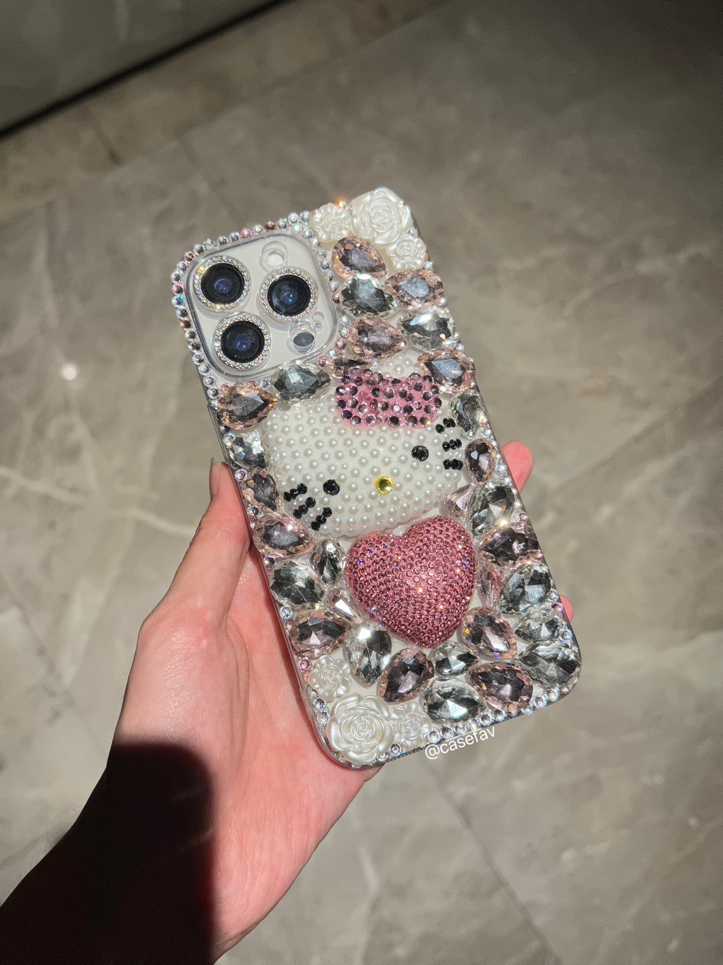 Hellokitty Handmade Diamond Sparkles Phone Case #0318