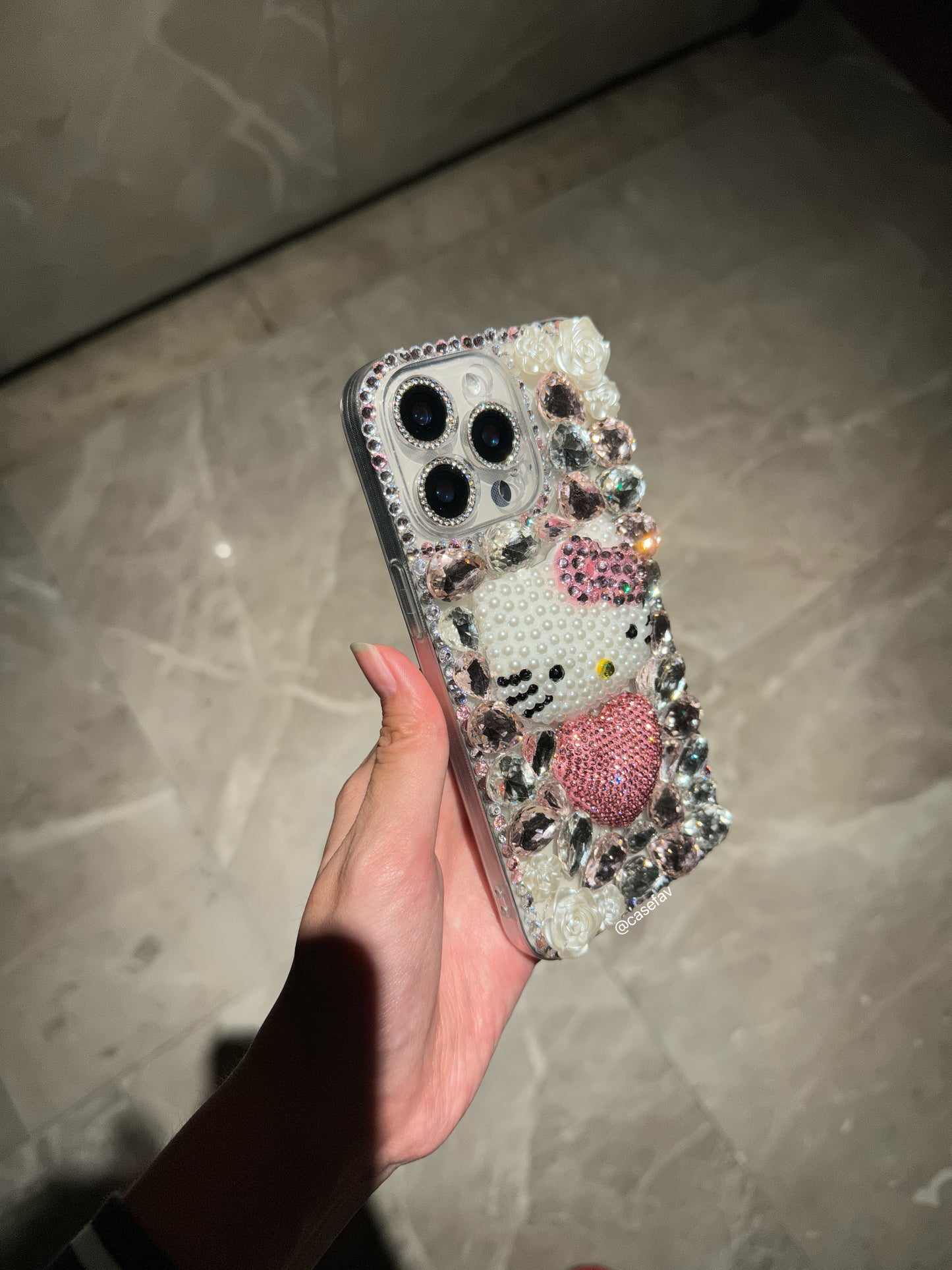 Hellokitty Handmade Diamond Sparkles Phone Case #0318