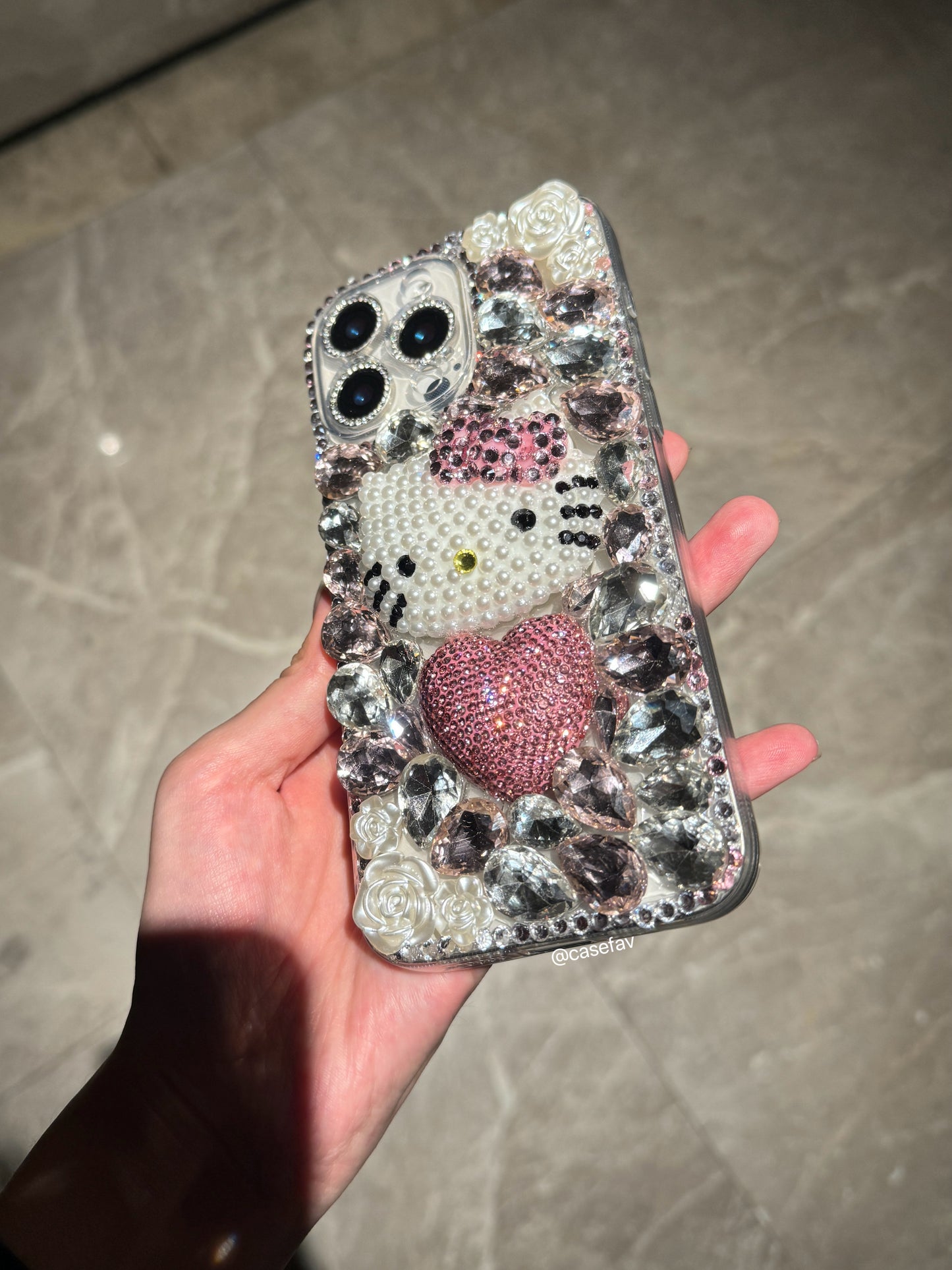 Hellokitty Handmade Diamond Sparkles Phone Case #0318