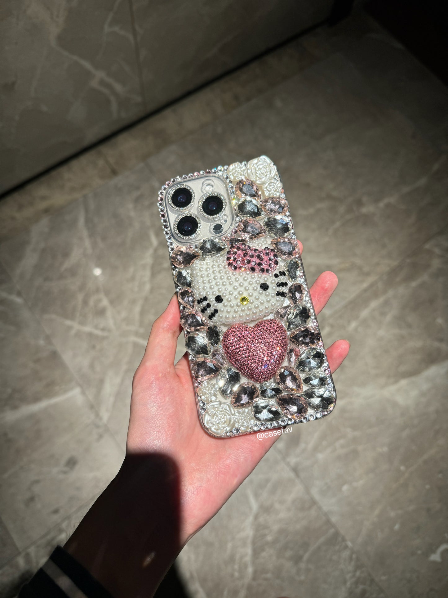 Hellokitty Handmade Diamond Sparkles Phone Case #0318