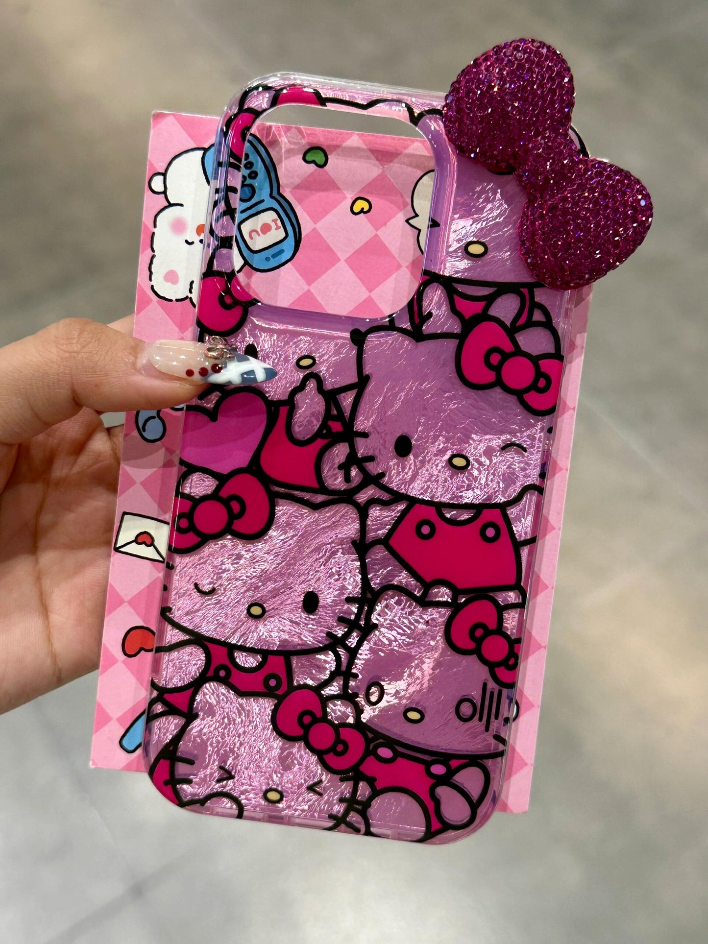 Hellokitty Pink Shell Glitter Cute Kawaii Phone Case #0156