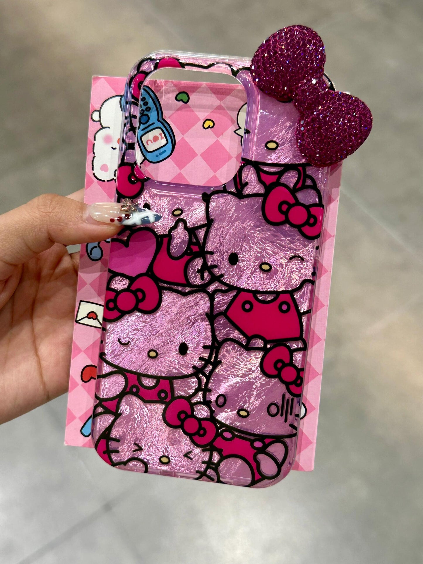 Hellokitty Pink Shell Glitter Cute Kawaii Phone Case #0156