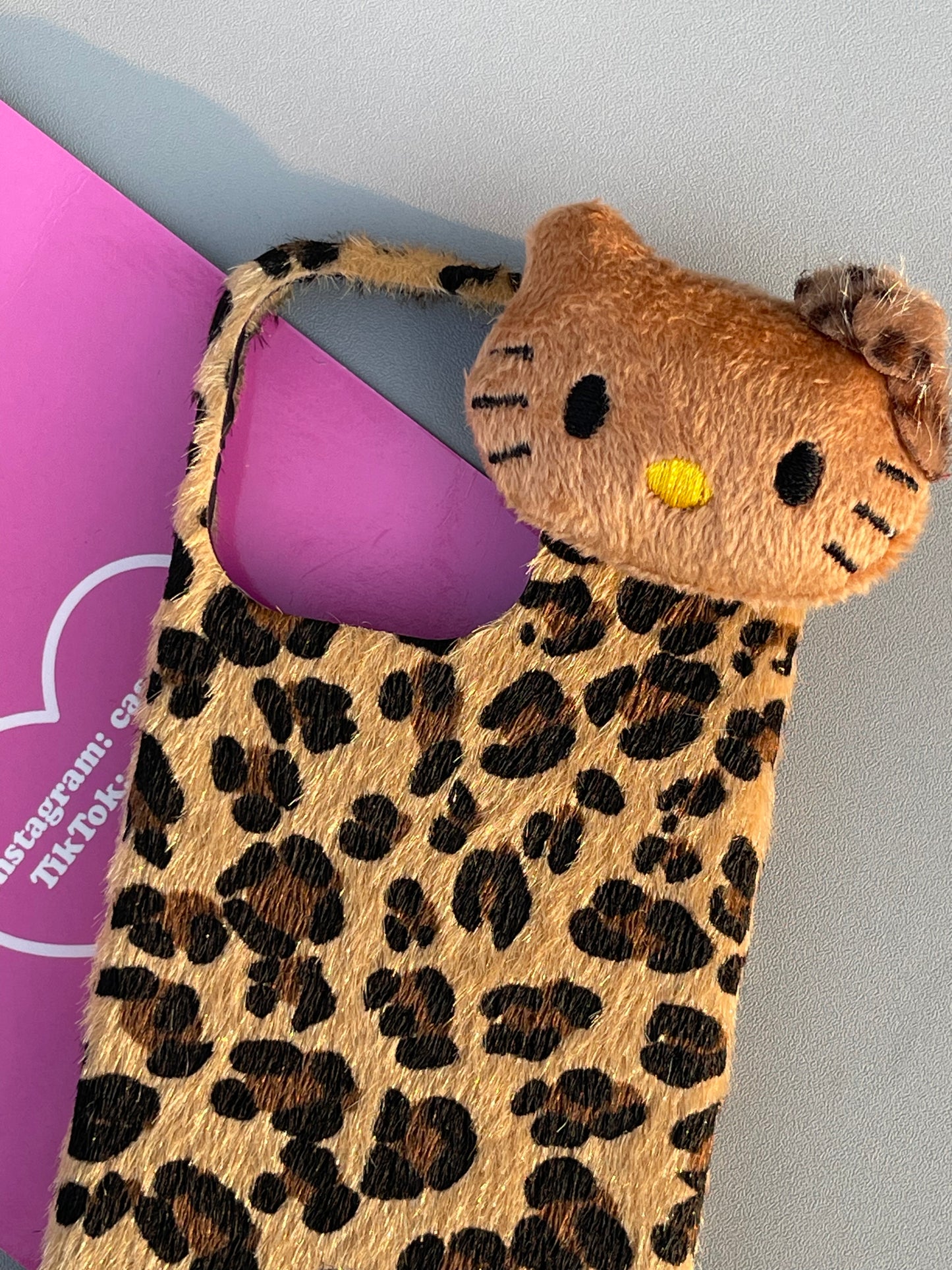 Plush Hellokitty Leopard Cute Kawaii Phone Case #0274